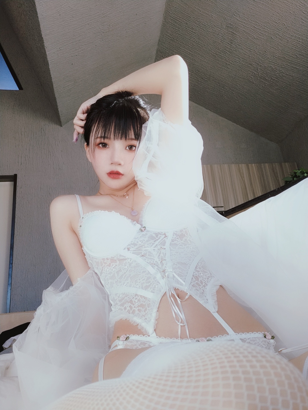 桜桃喵 NO.096 白纱糖01 [40P-601MB]-白纱糖-自拍5p_第1集