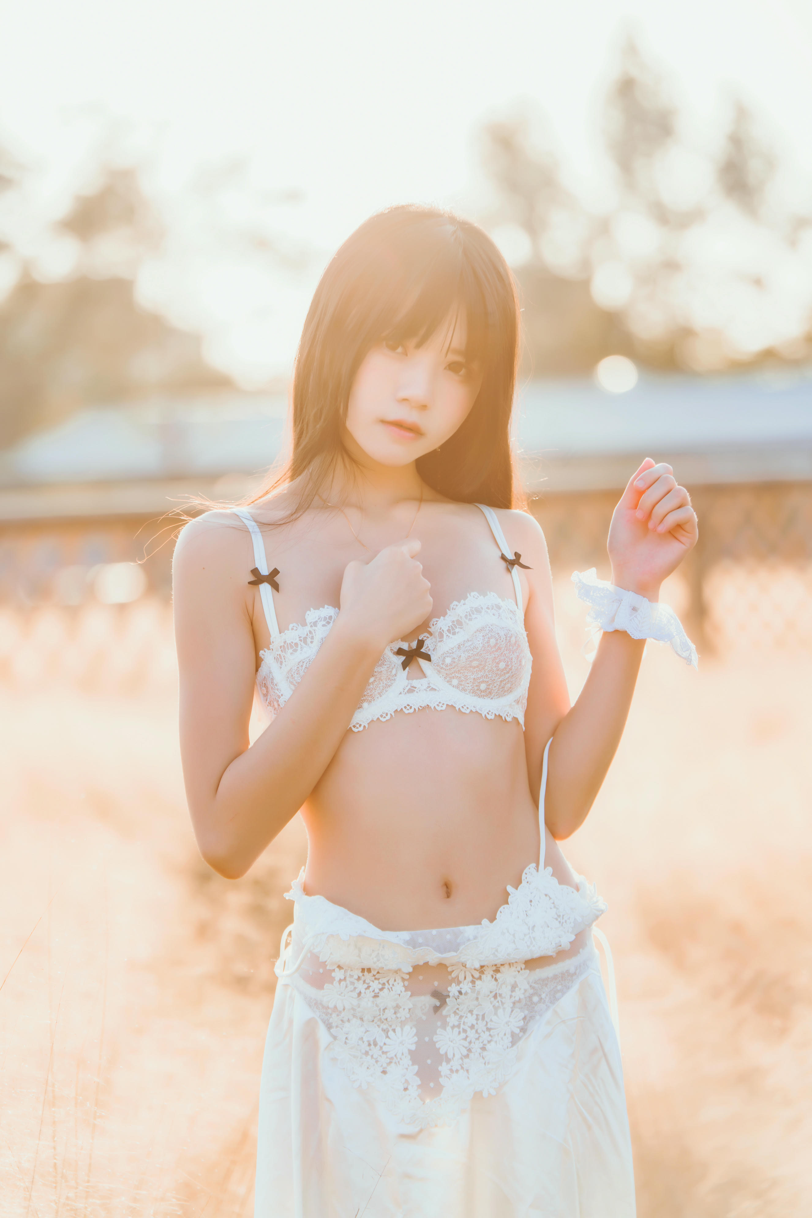 桜桃喵 NO.015 冬眠 白裙下 [45P-601MB]_第2集