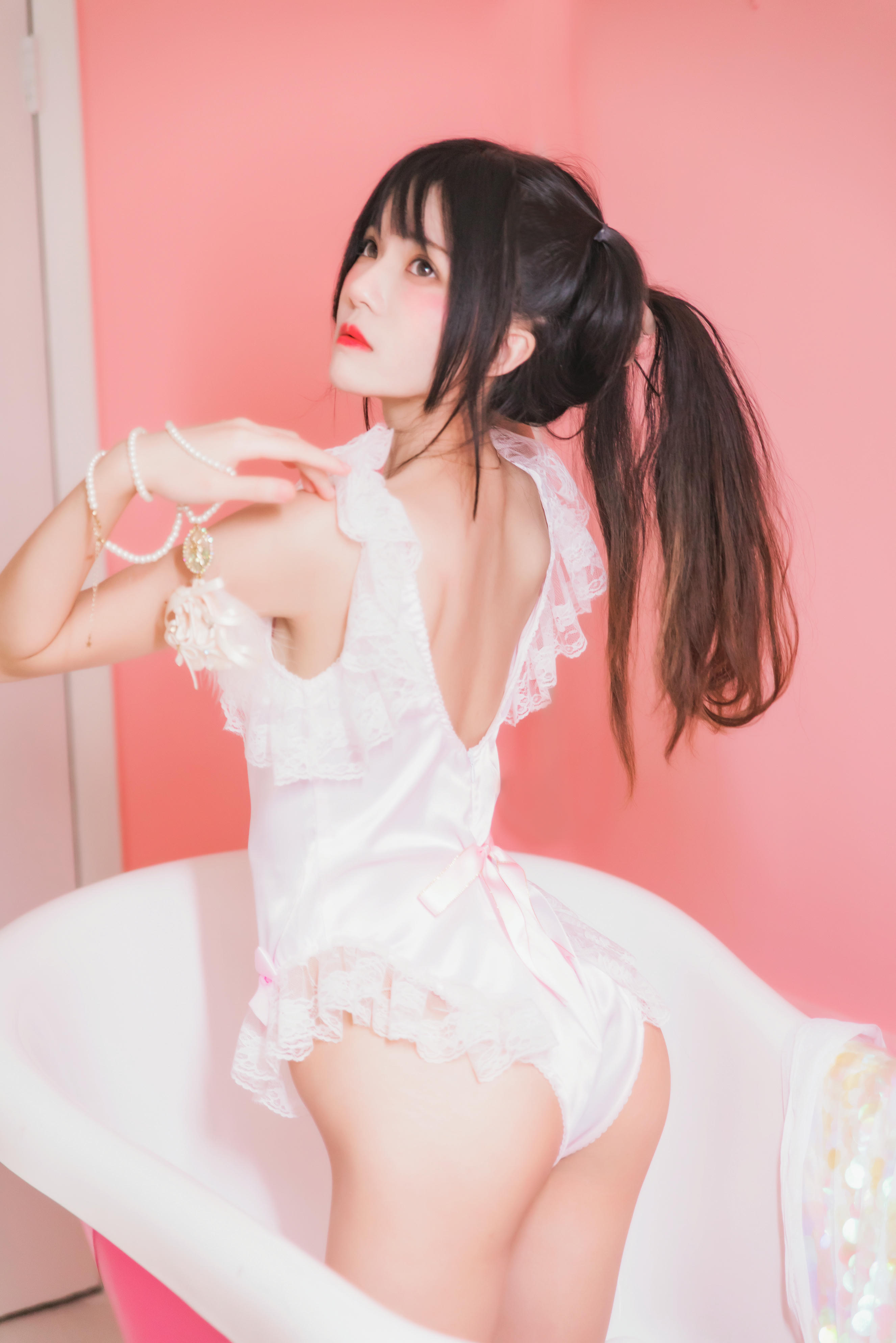 桜桃喵 NO.017 冬眠 粉色浴缸 [57P-719MB]_第1集