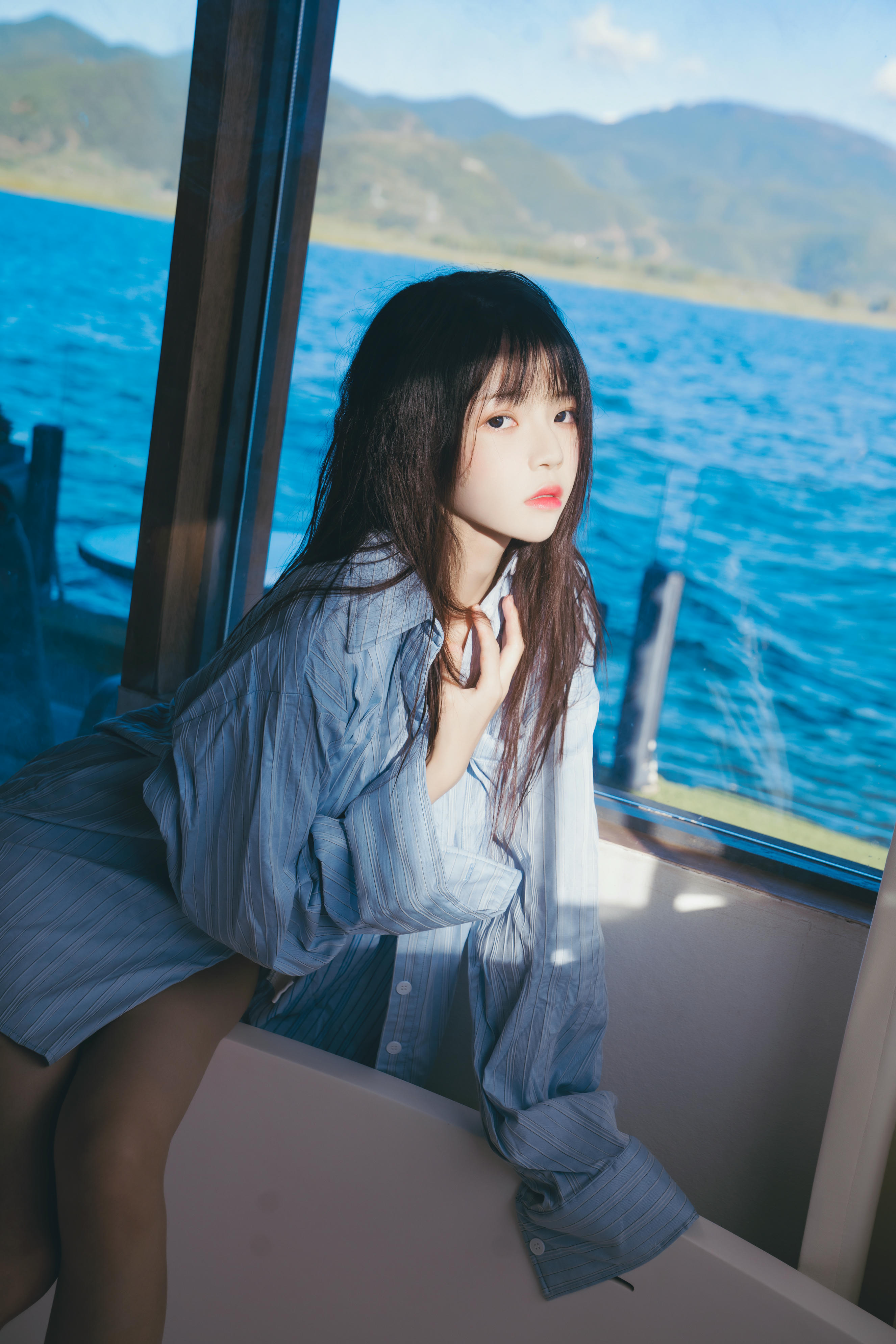 桜桃喵 NO.161 蓝衬衫 [44P1.10GB]_第1集