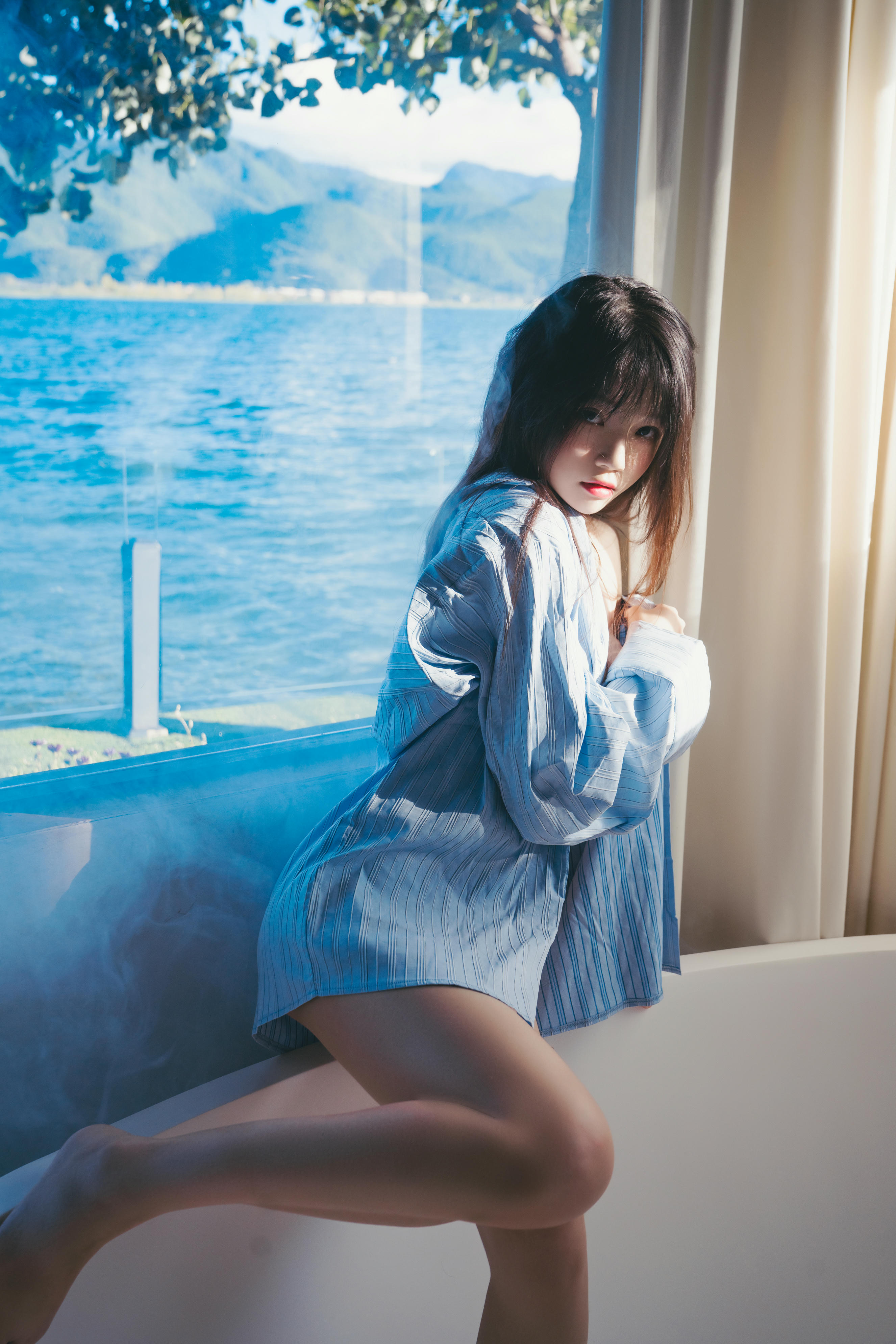 桜桃喵 NO.161 蓝衬衫 [44P1.10GB]_第1集