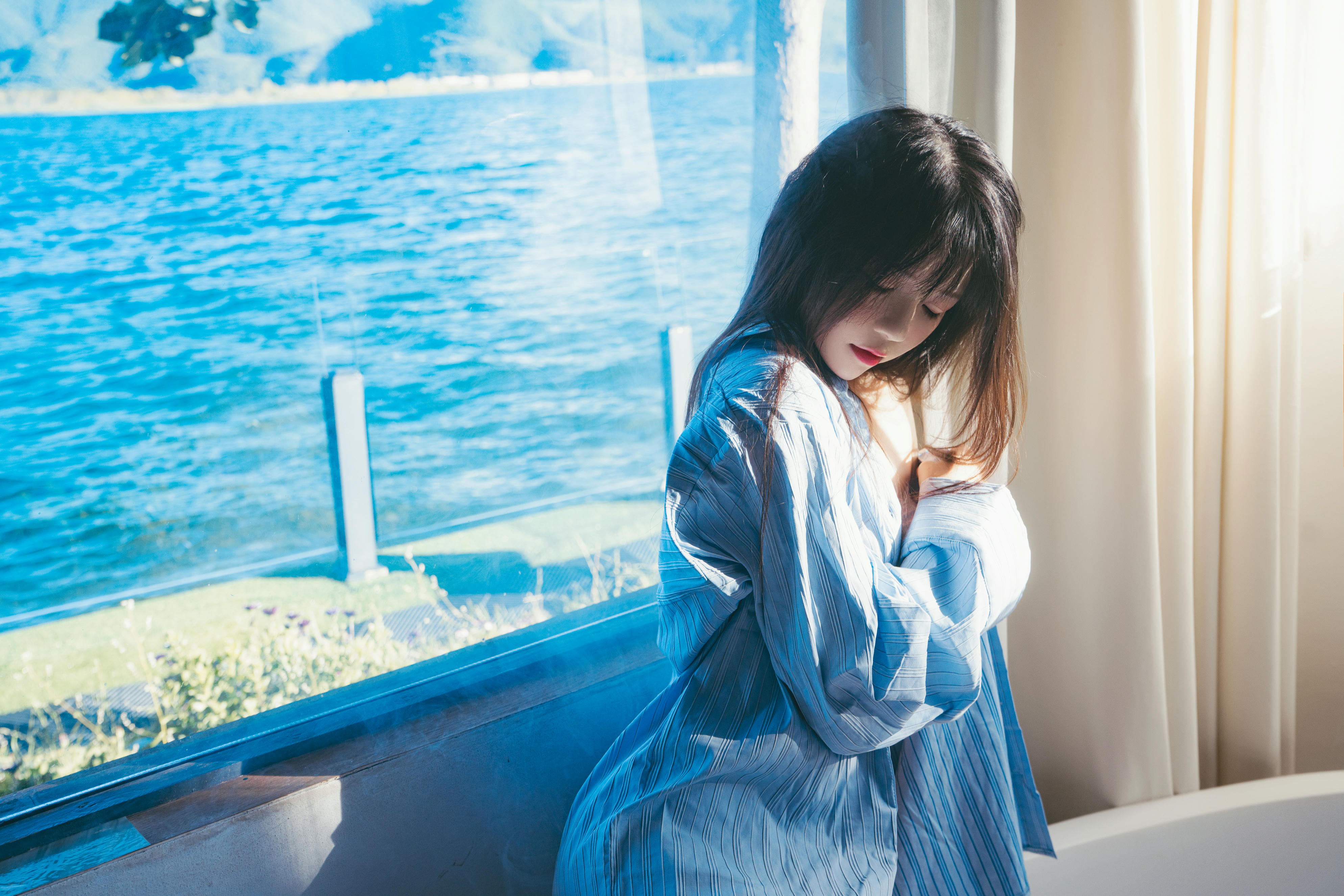 桜桃喵 NO.161 蓝衬衫 [44P1.10GB]_第1集