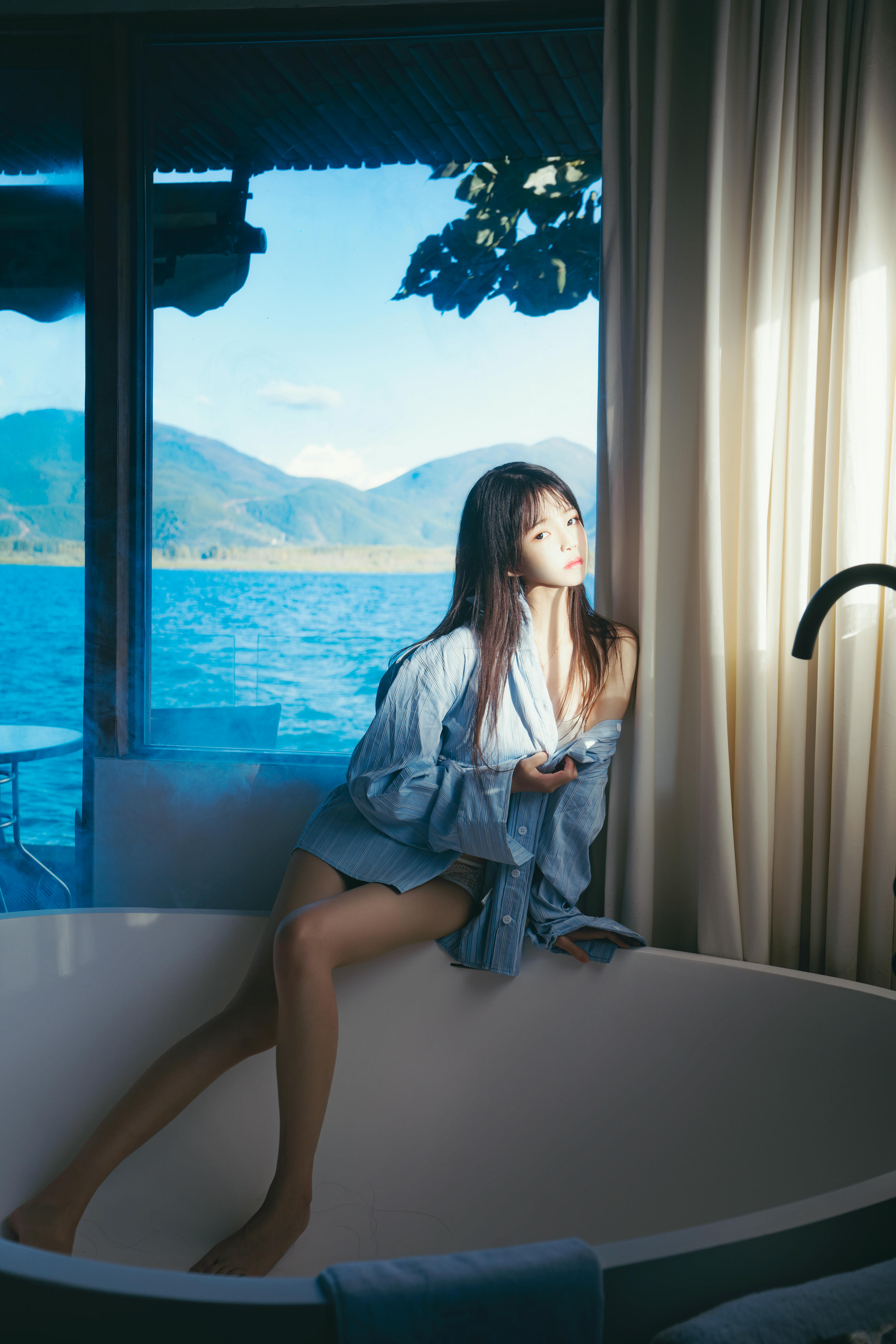 桜桃喵 NO.161 蓝衬衫 [44P1.10GB]_第1集