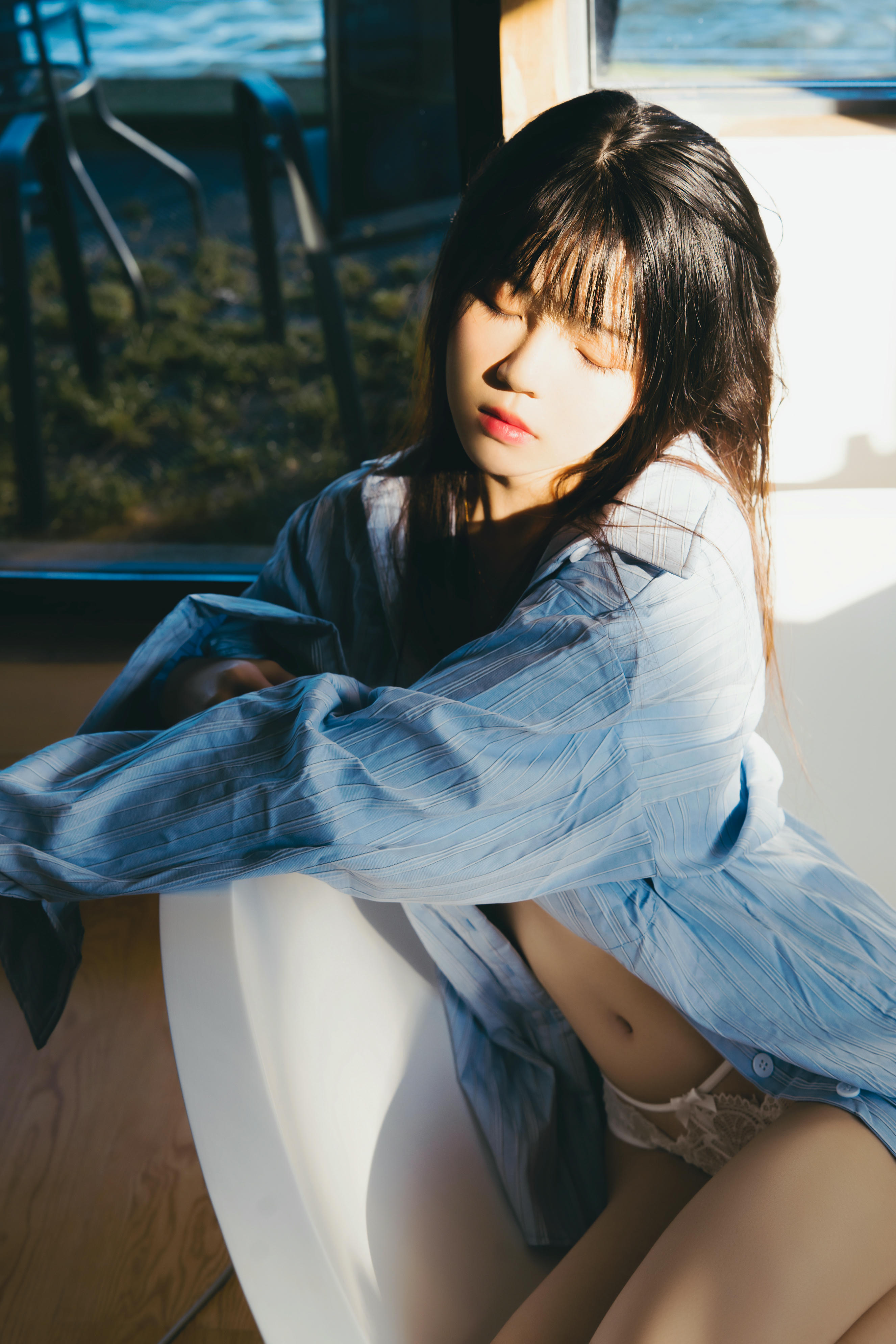 桜桃喵 NO.161 蓝衬衫 [44P1.10GB]_第1集