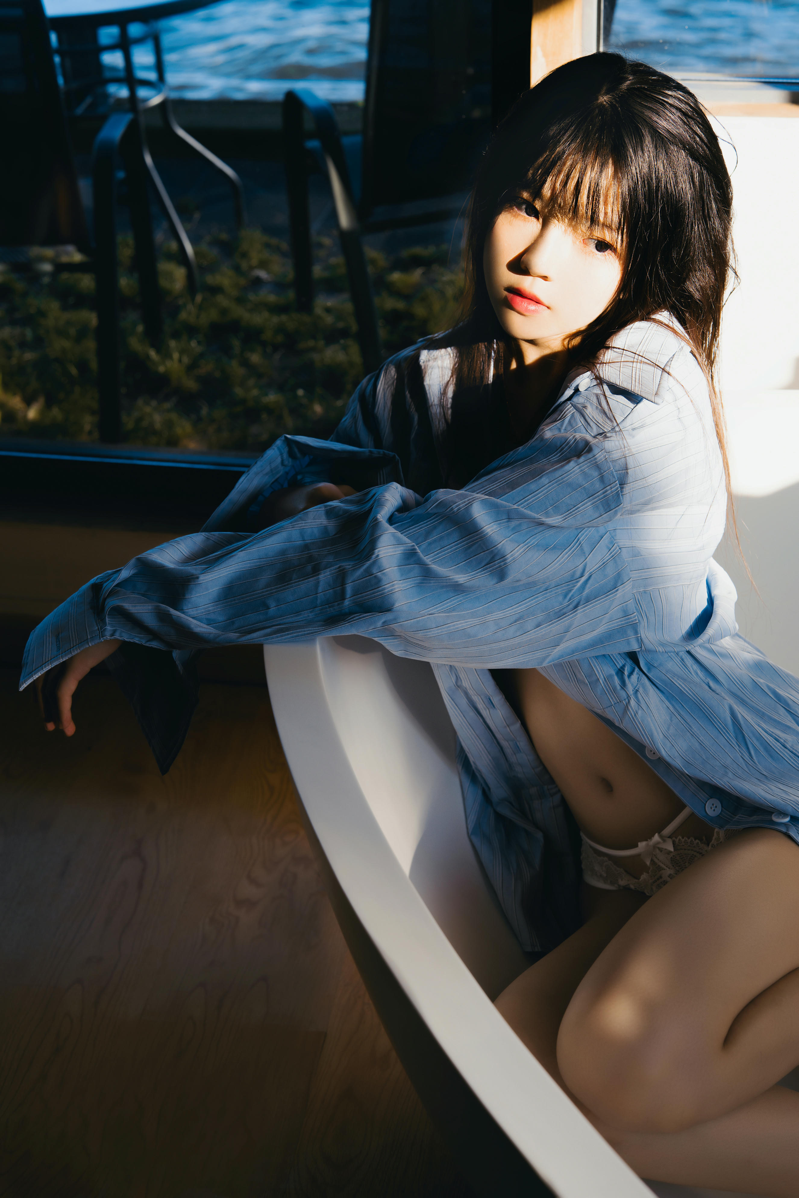 桜桃喵 NO.161 蓝衬衫 [44P1.10GB]_第1集