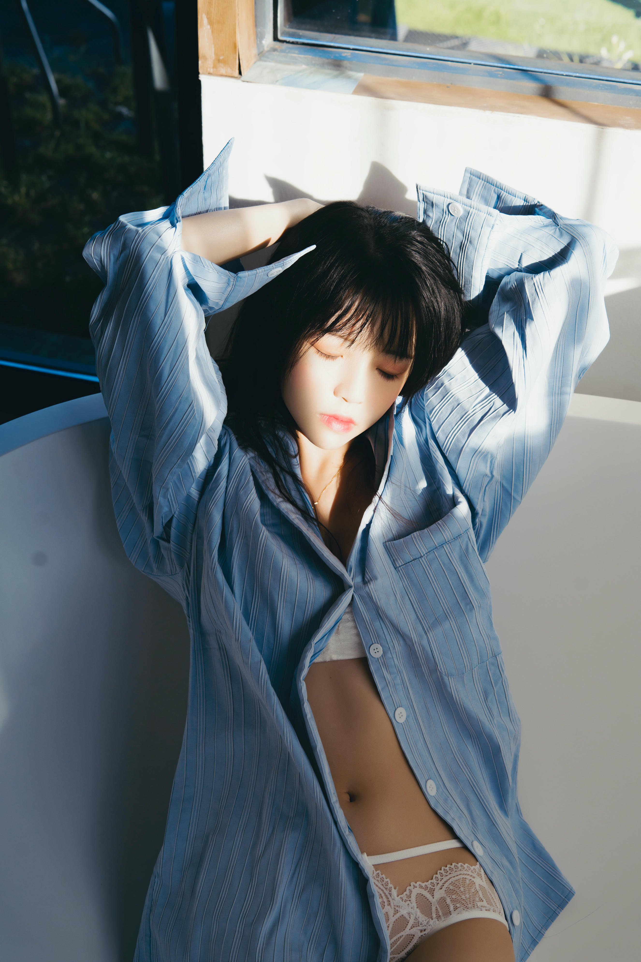 桜桃喵 NO.161 蓝衬衫 [44P1.10GB]_第1集