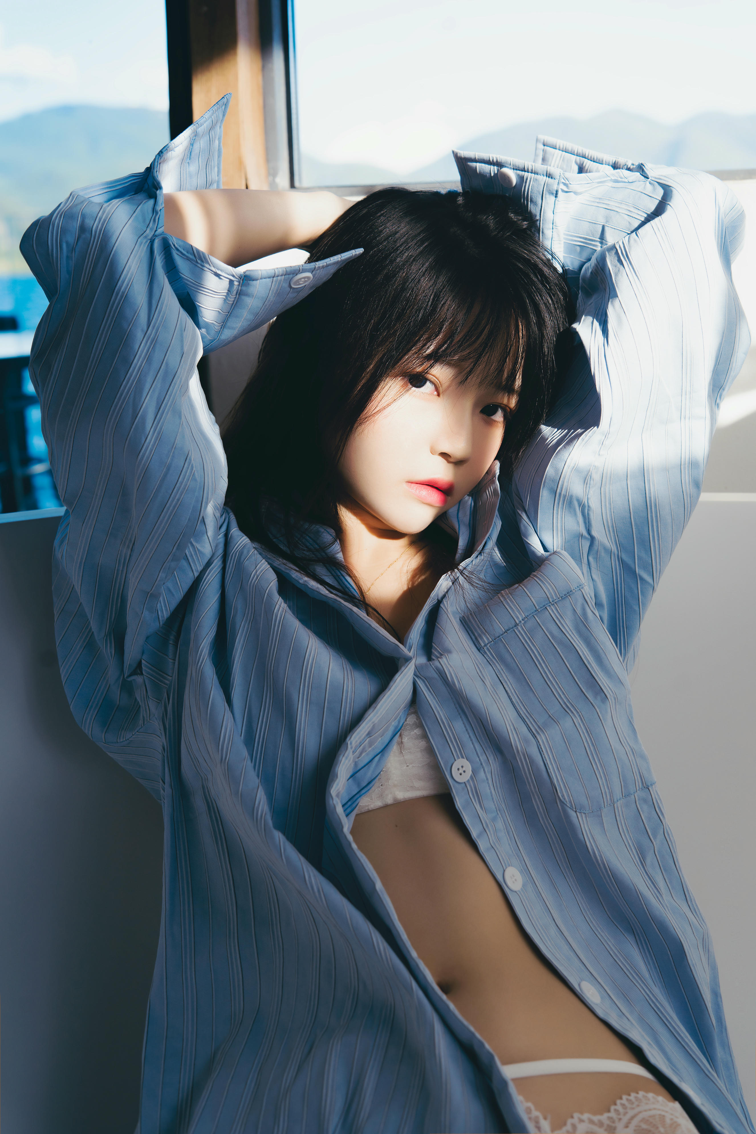 桜桃喵 NO.161 蓝衬衫 [44P1.10GB]_第1集