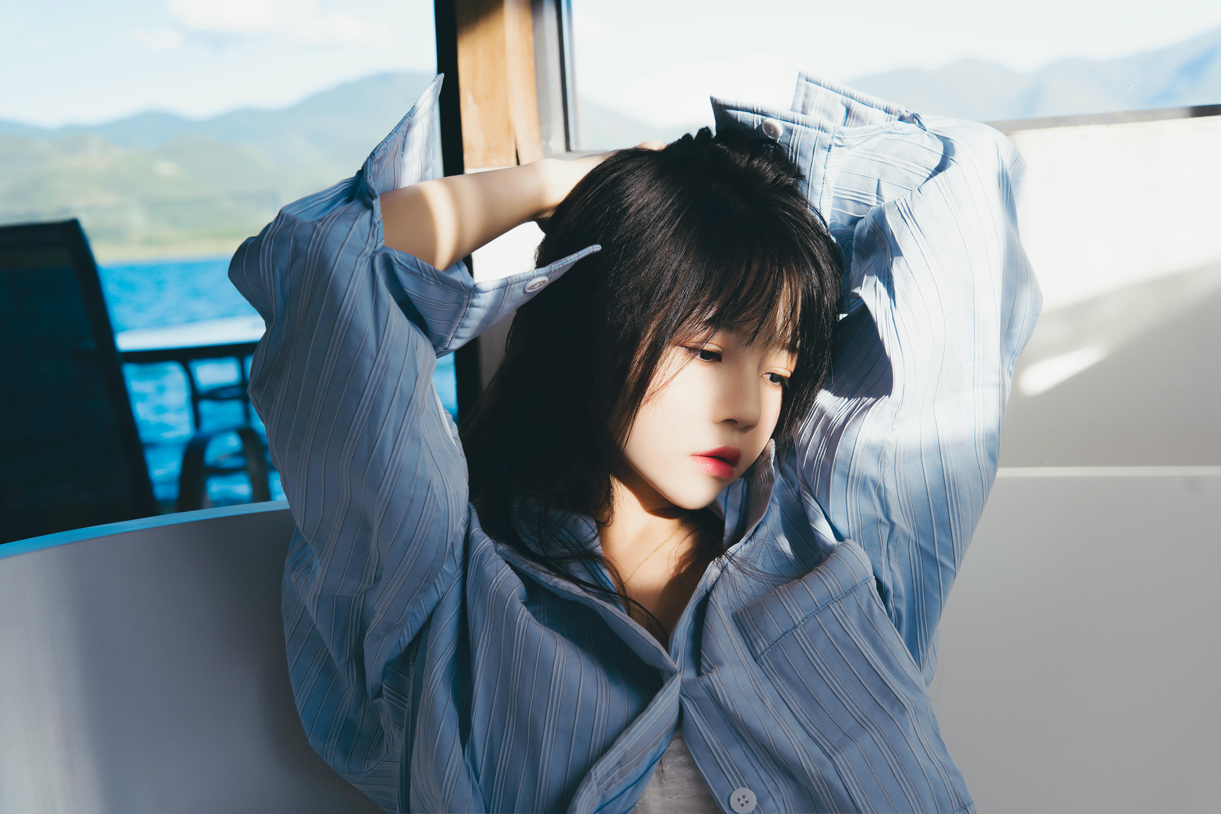 桜桃喵 NO.161 蓝衬衫 [44P1.10GB]_第1集