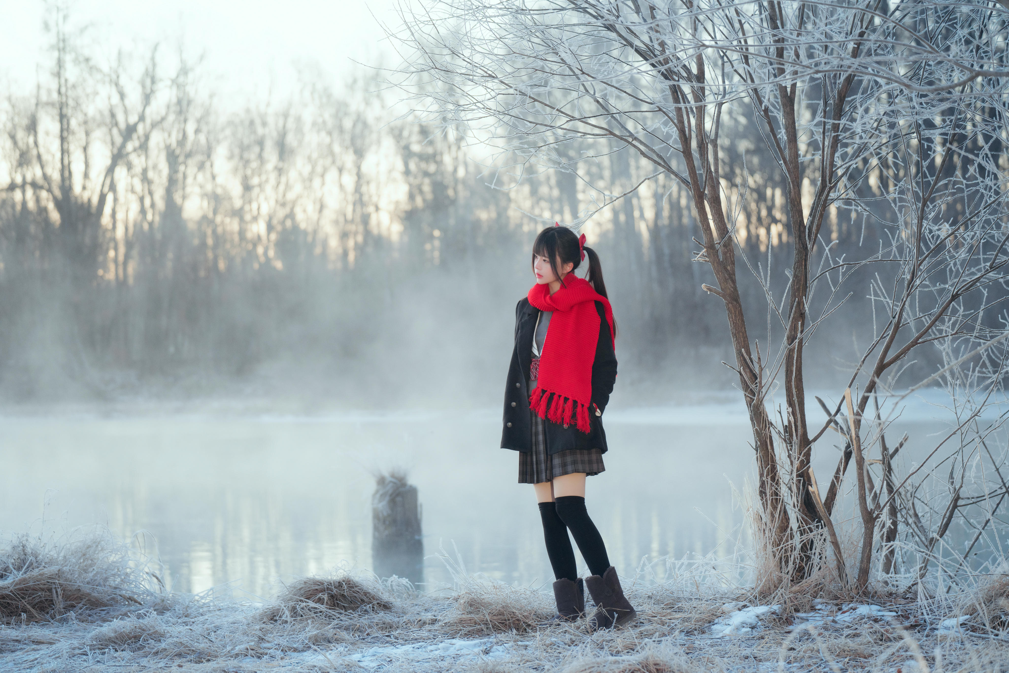 桜桃喵 NO.174 2023年12月 雾凇+融雪 [24P 688MB]-雾凇_第1集