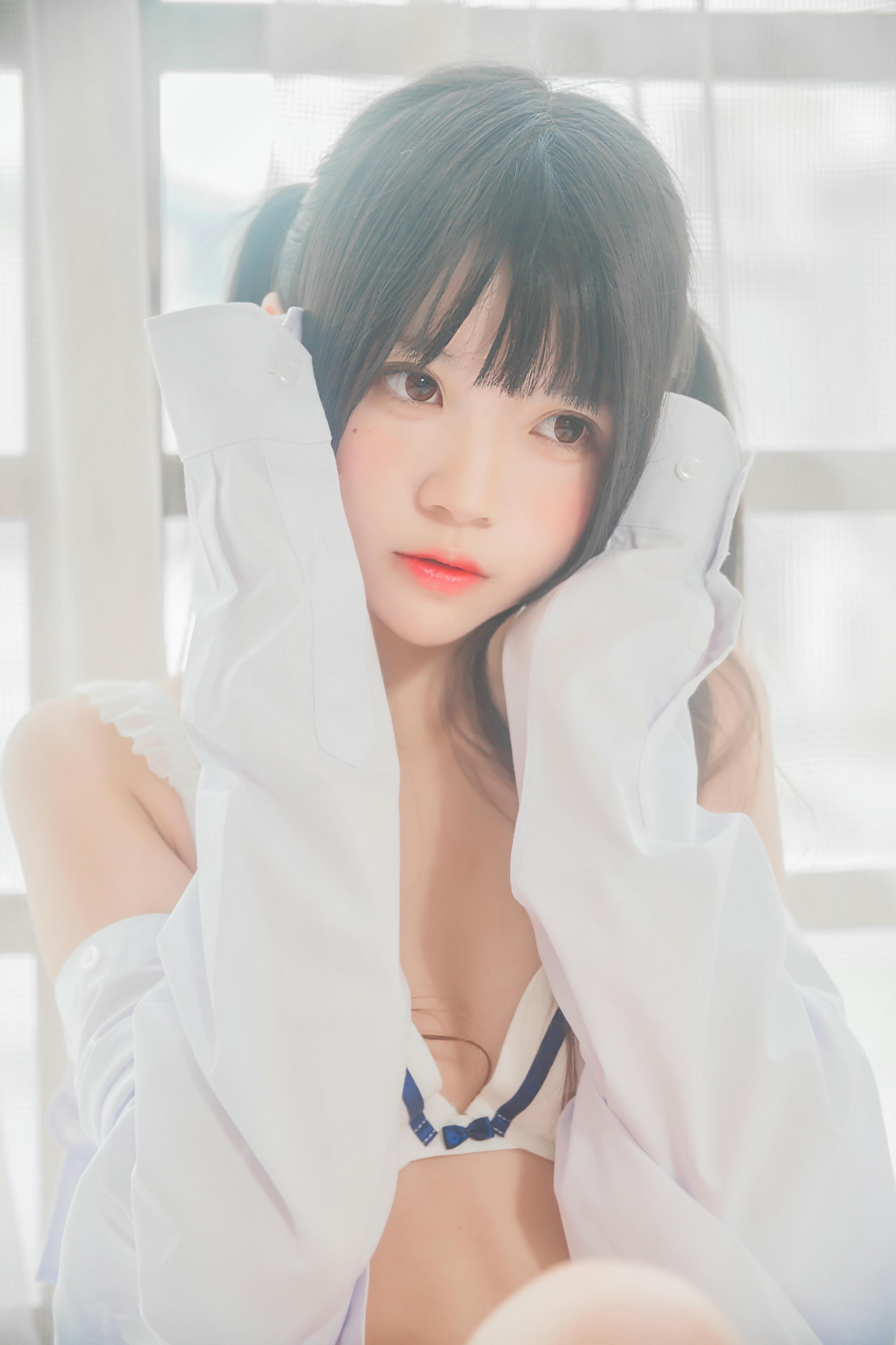 桜桃喵 NO.001 白衬衫双马尾 [47P-345MB]_第1集