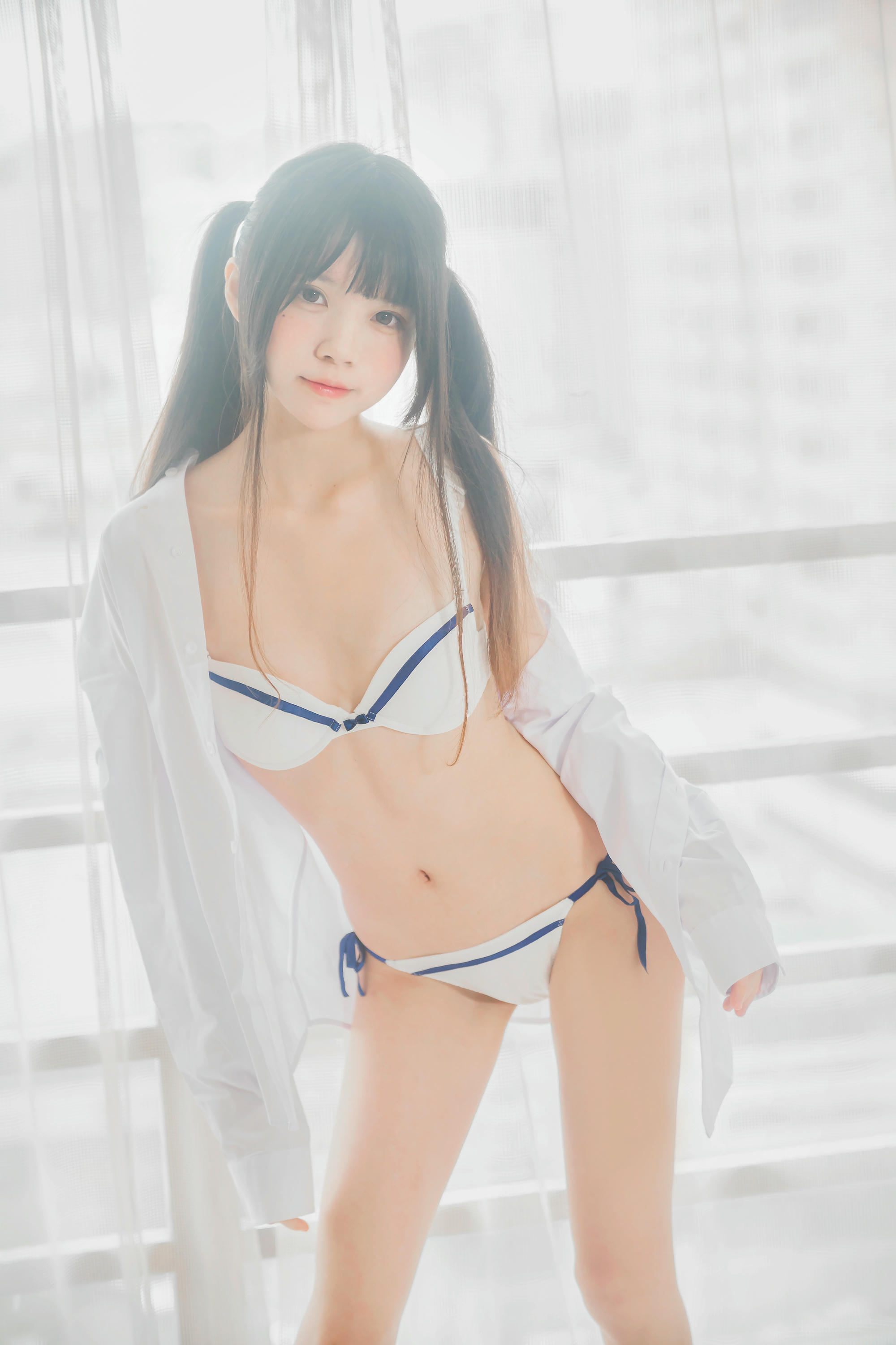 桜桃喵 NO.001 白衬衫双马尾 [47P-345MB]_第1集