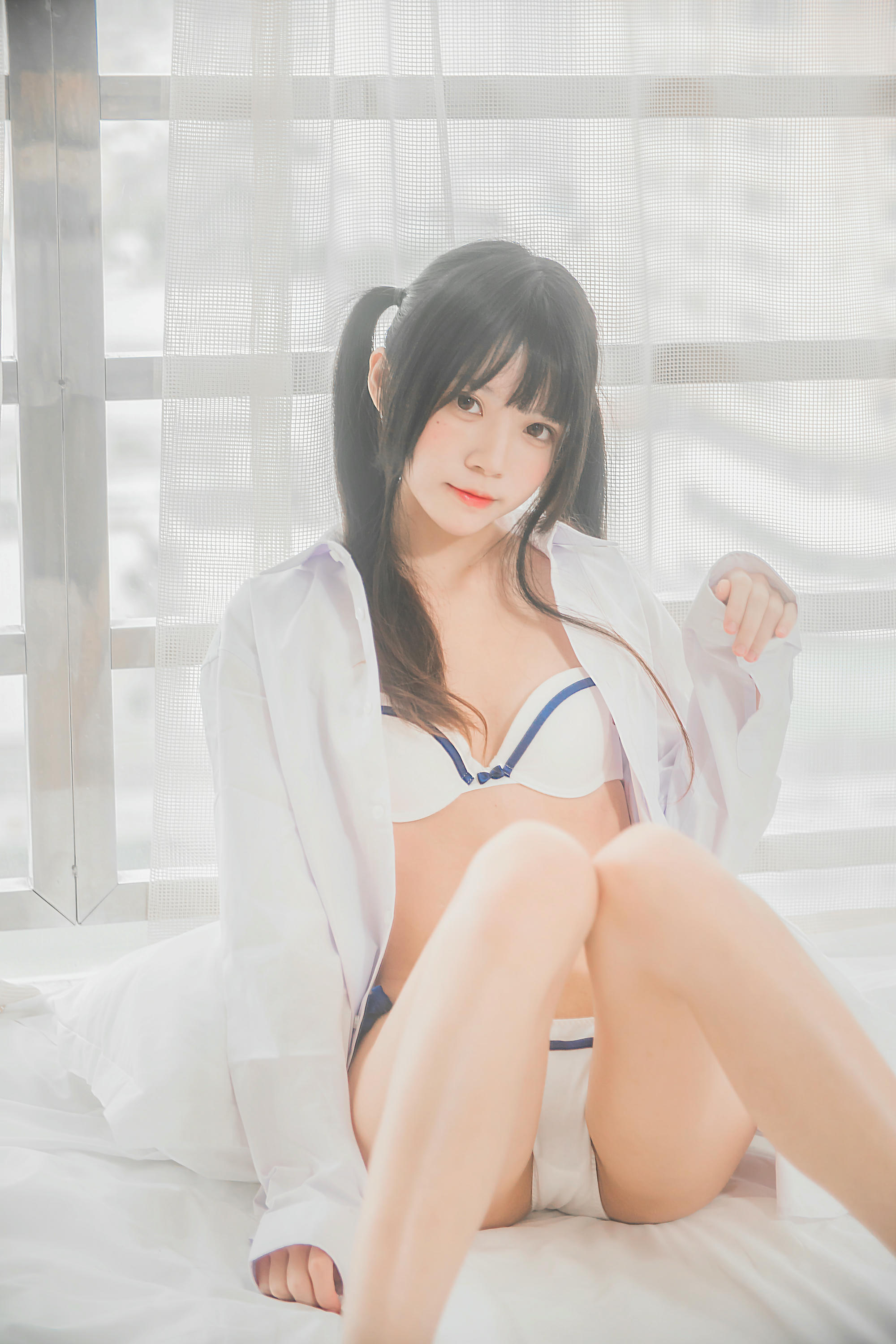 桜桃喵 NO.001 白衬衫双马尾 [47P-345MB]_第1集