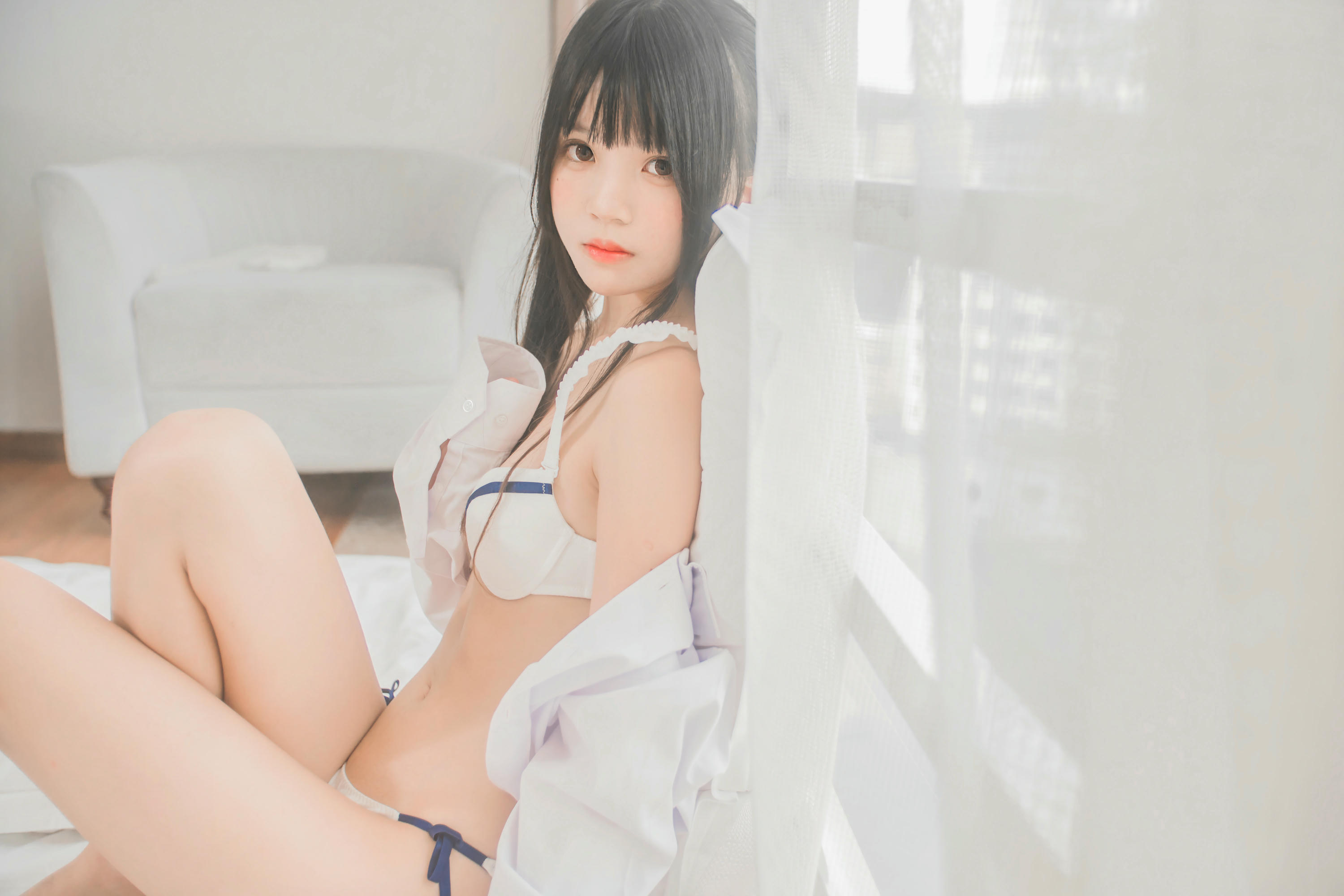 桜桃喵 NO.001 白衬衫双马尾 [47P-345MB]_第2集