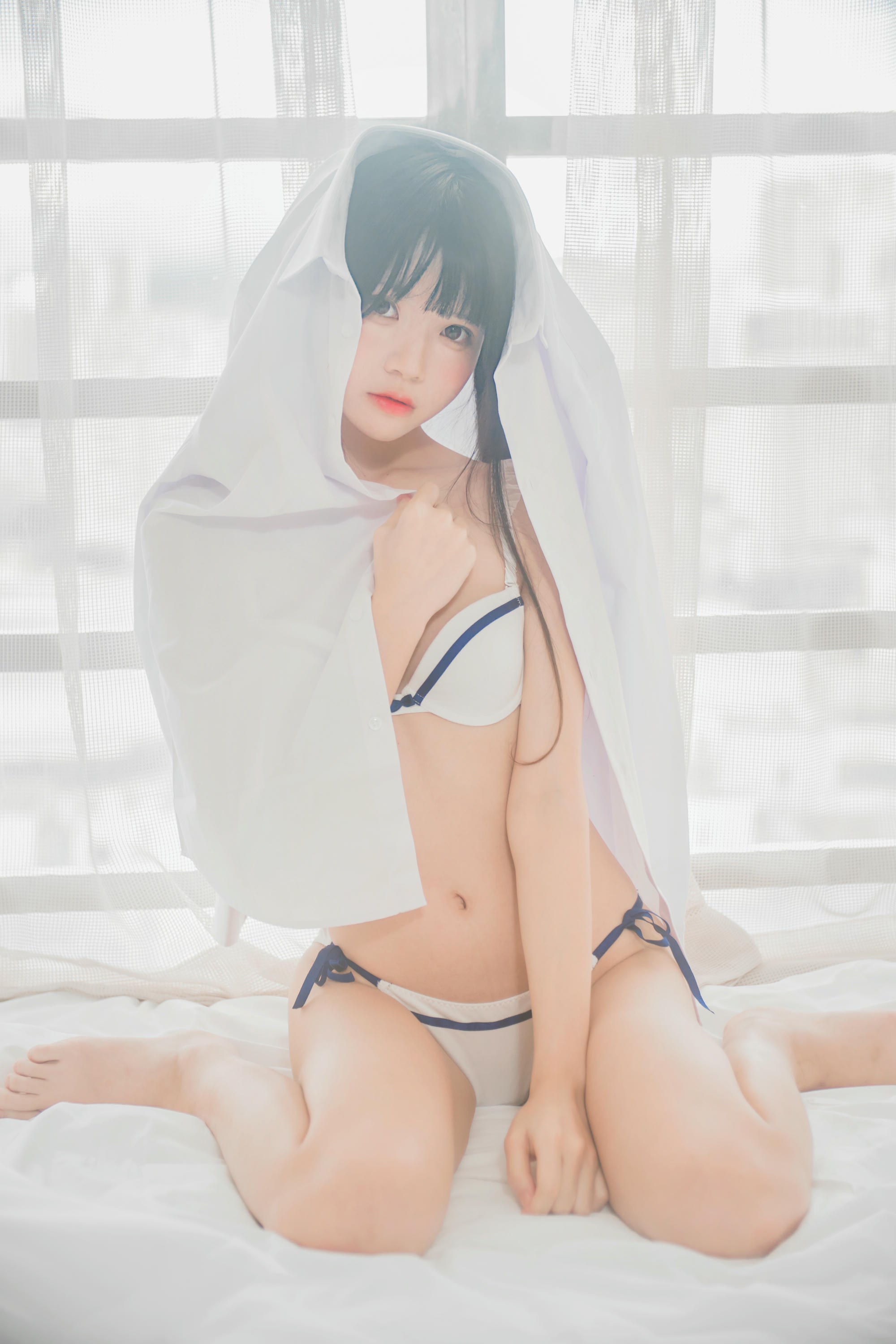 桜桃喵 NO.001 白衬衫双马尾 [47P-345MB]_第3集