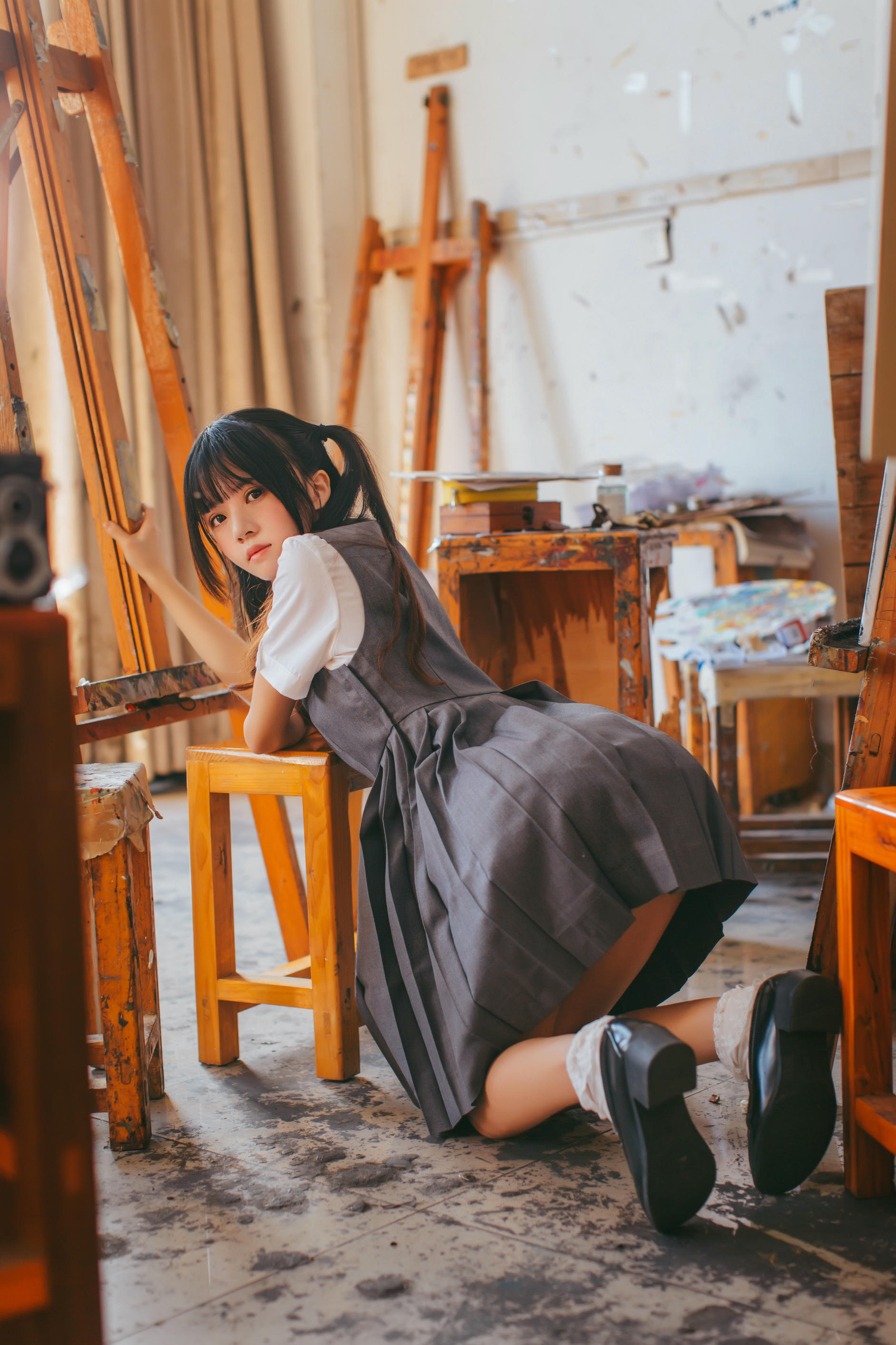 桜桃喵 NO.020 画室少女 [17P-176MB]_第1集