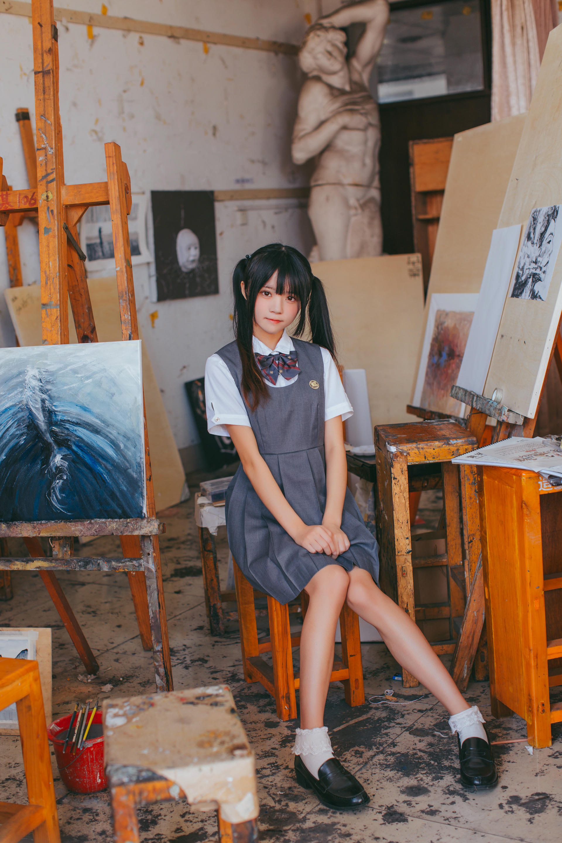 桜桃喵 NO.020 画室少女 [17P-176MB]_第1集