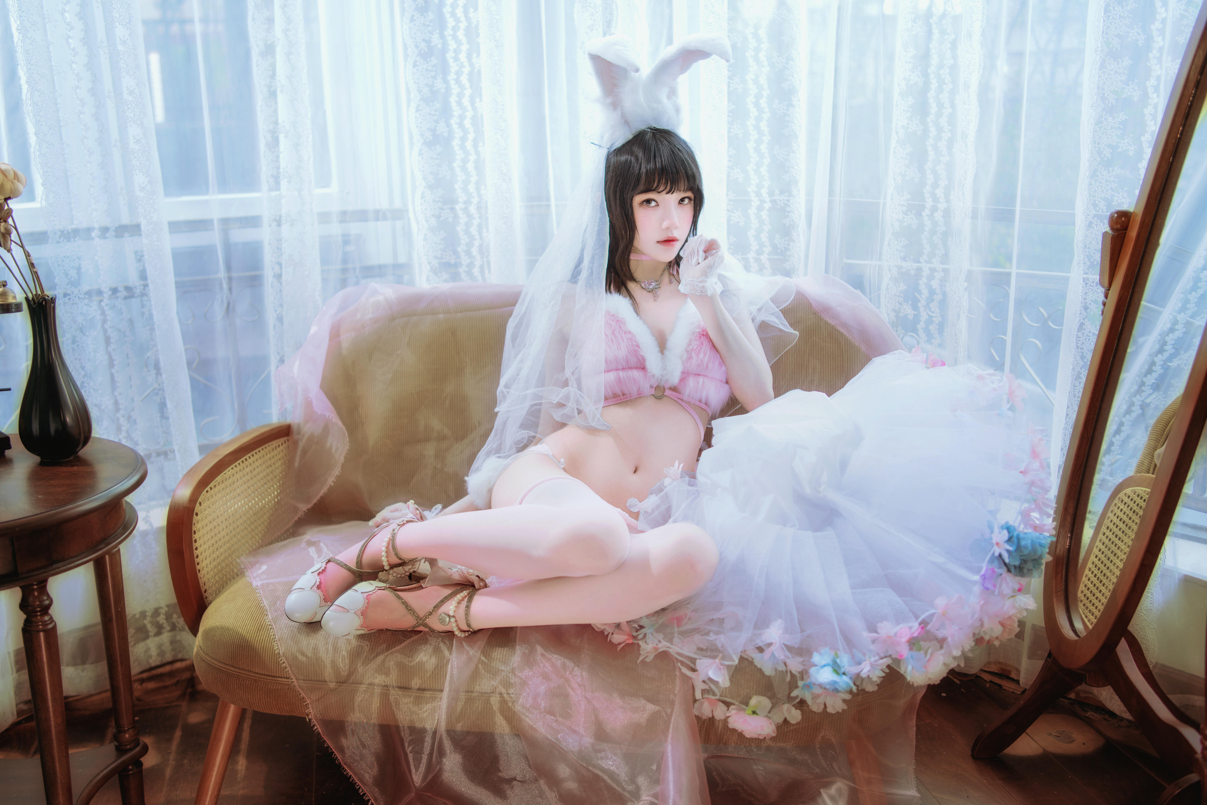 桜桃喵 NO.188 花嫁兔 [54P2V 929MB]_第3集