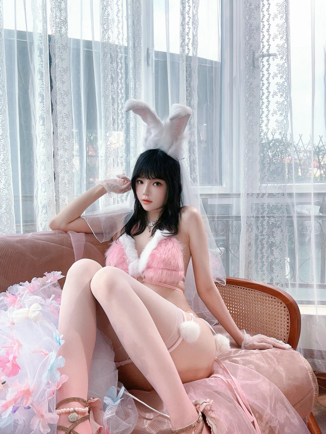 桜桃喵 NO.188 花嫁兔 [54P2V 929MB]_第3集