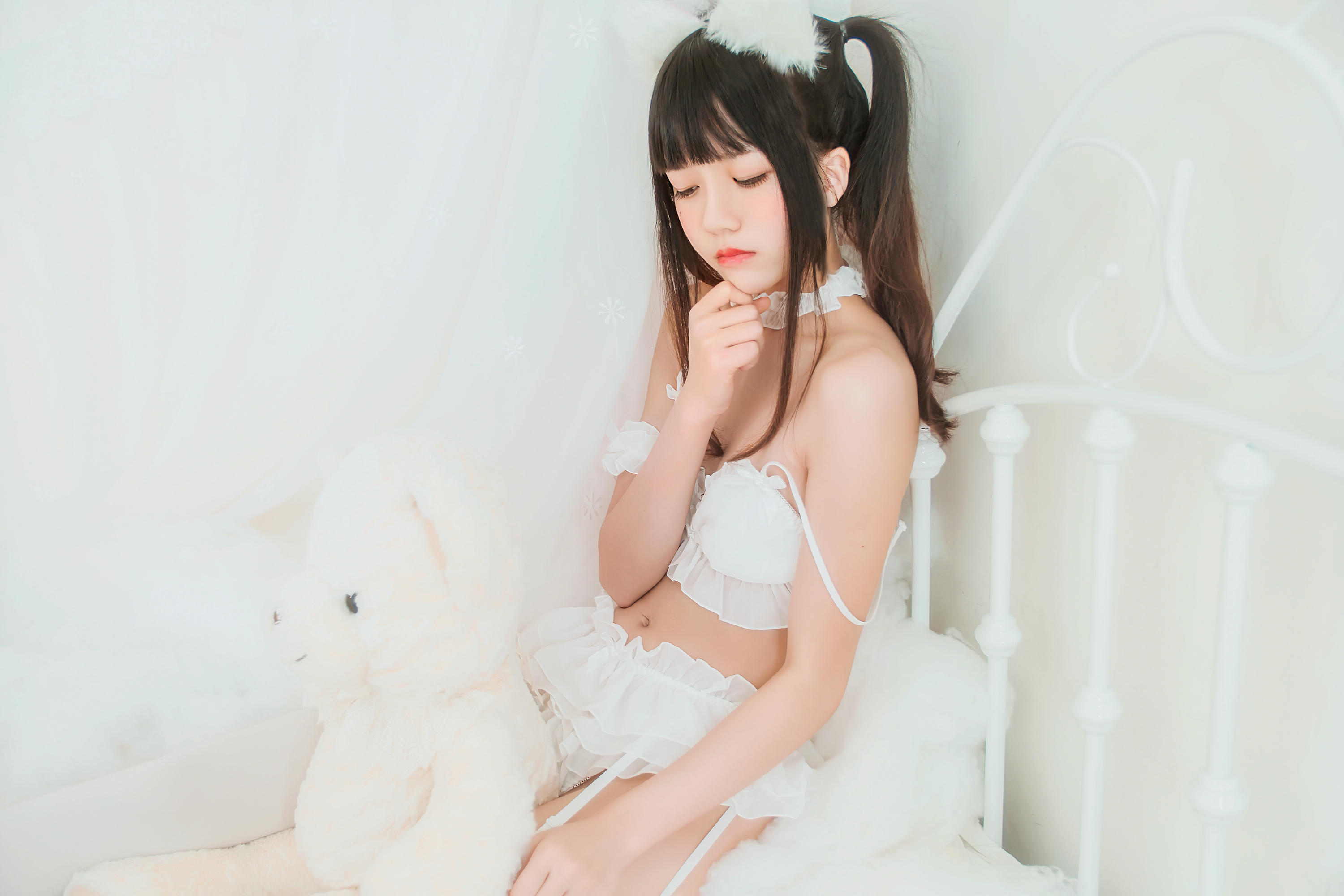 桜桃喵 NO.027 白猫 [32P-234MB]_第1集