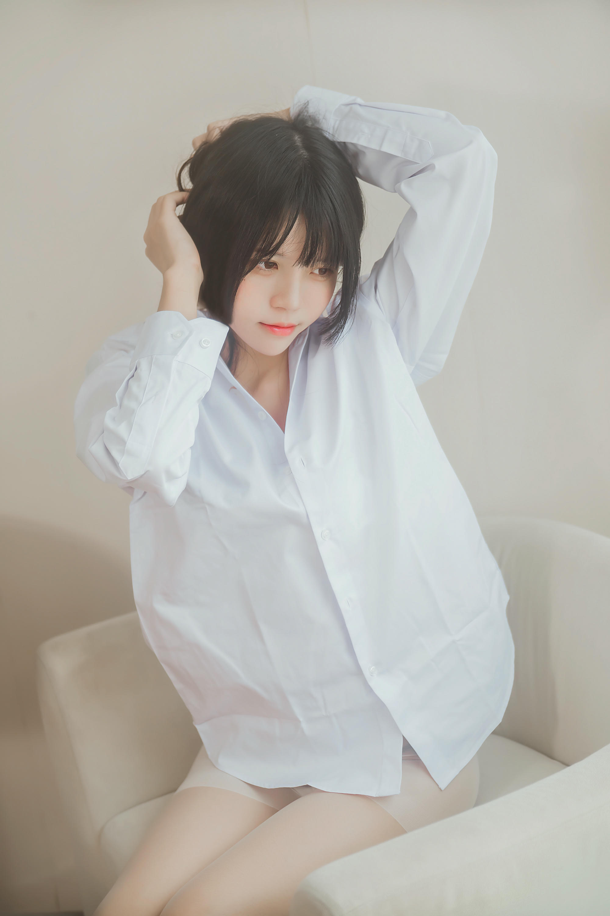 桜桃喵 NO.002 白衬衫散发 [49P-409MB]_第1集