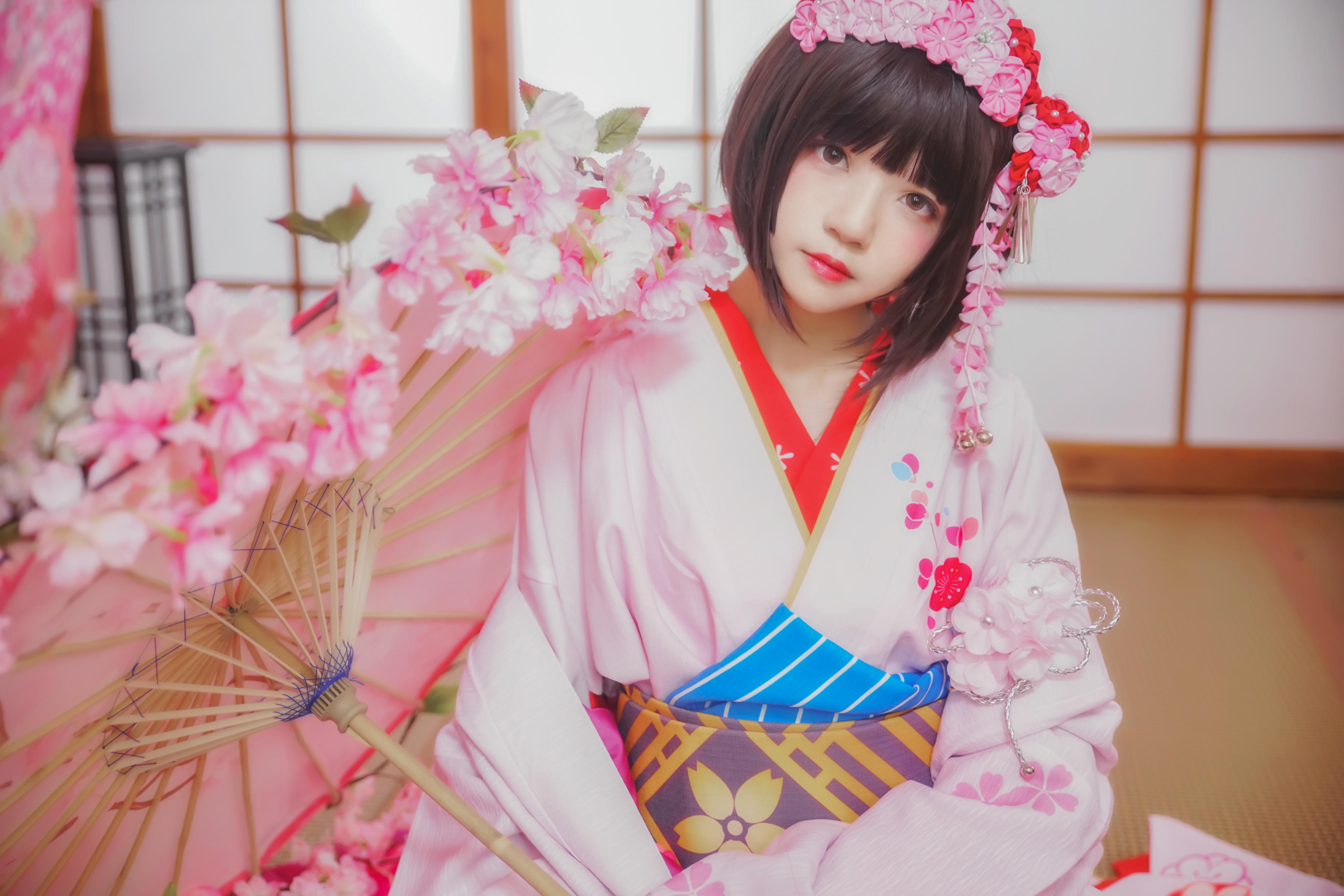 桜桃喵 NO.029 加藤惠 和服 [23P-368MB]_第1集