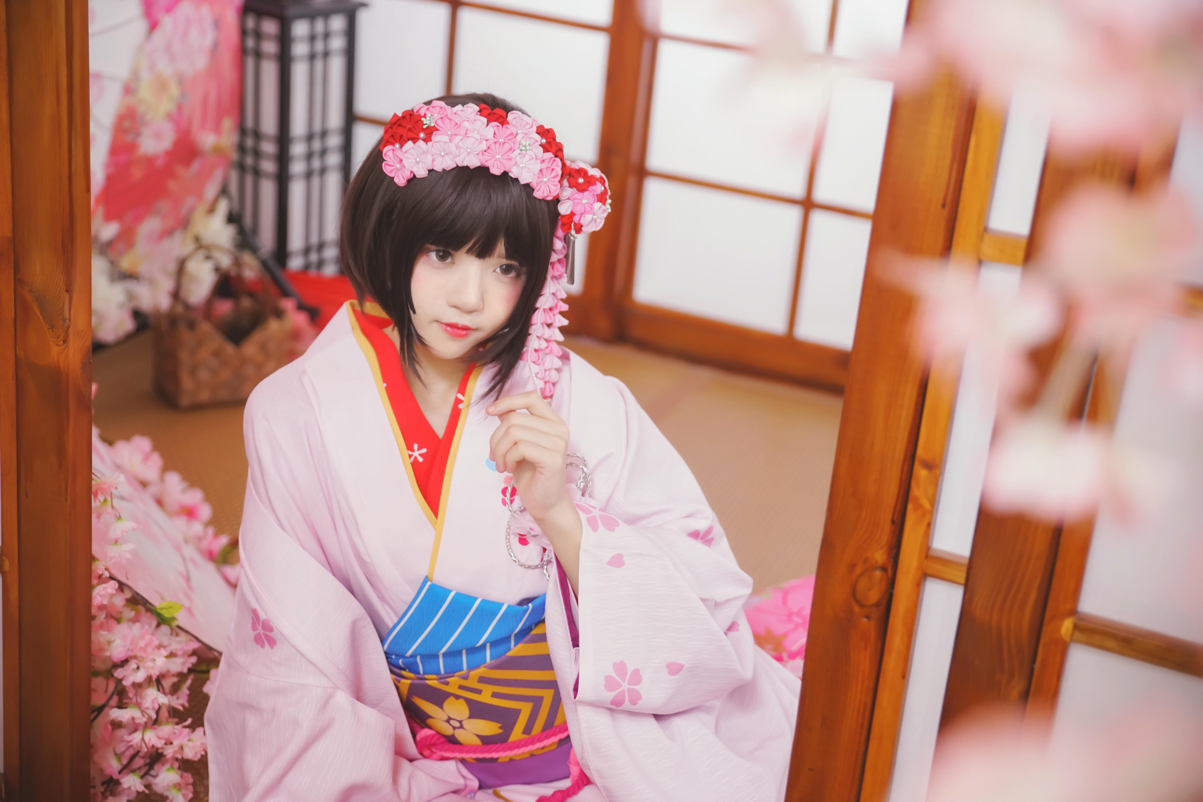 桜桃喵 NO.029 加藤惠 和服 [23P-368MB]_第2集