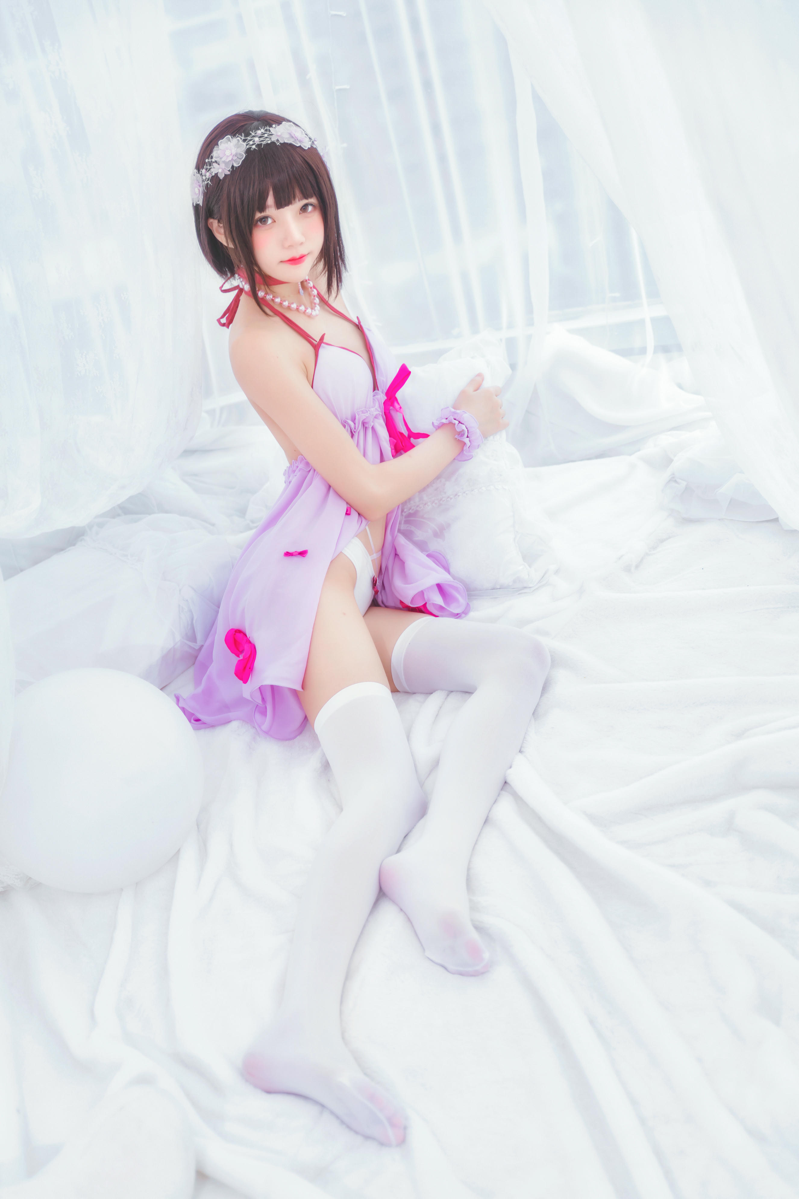 桜桃喵 NO.031 加藤惠 小睡裙 [38P-516MB]_第2集