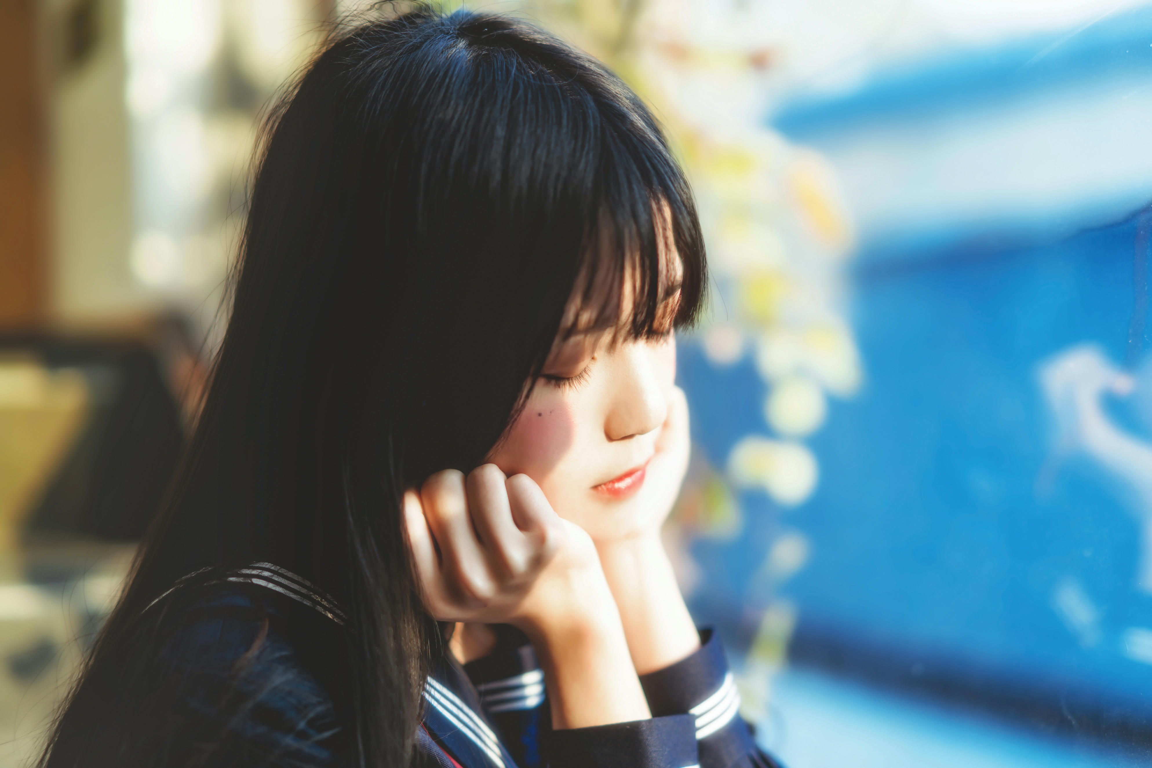 桜桃喵 NO.043 小小少女 黑色水手服 [50P-747MB]_第1集