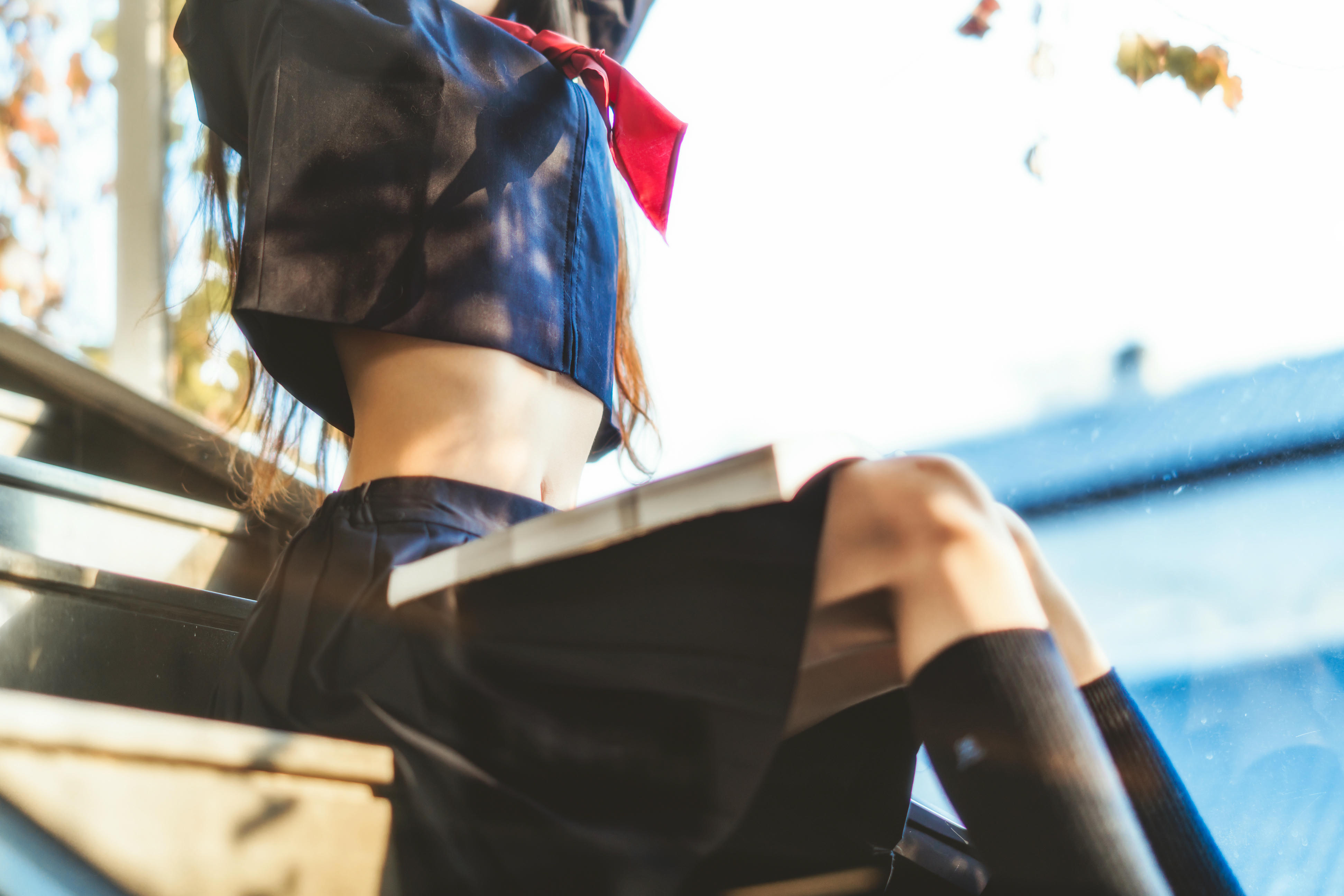 桜桃喵 NO.043 小小少女 黑色水手服 [50P-747MB]_第2集