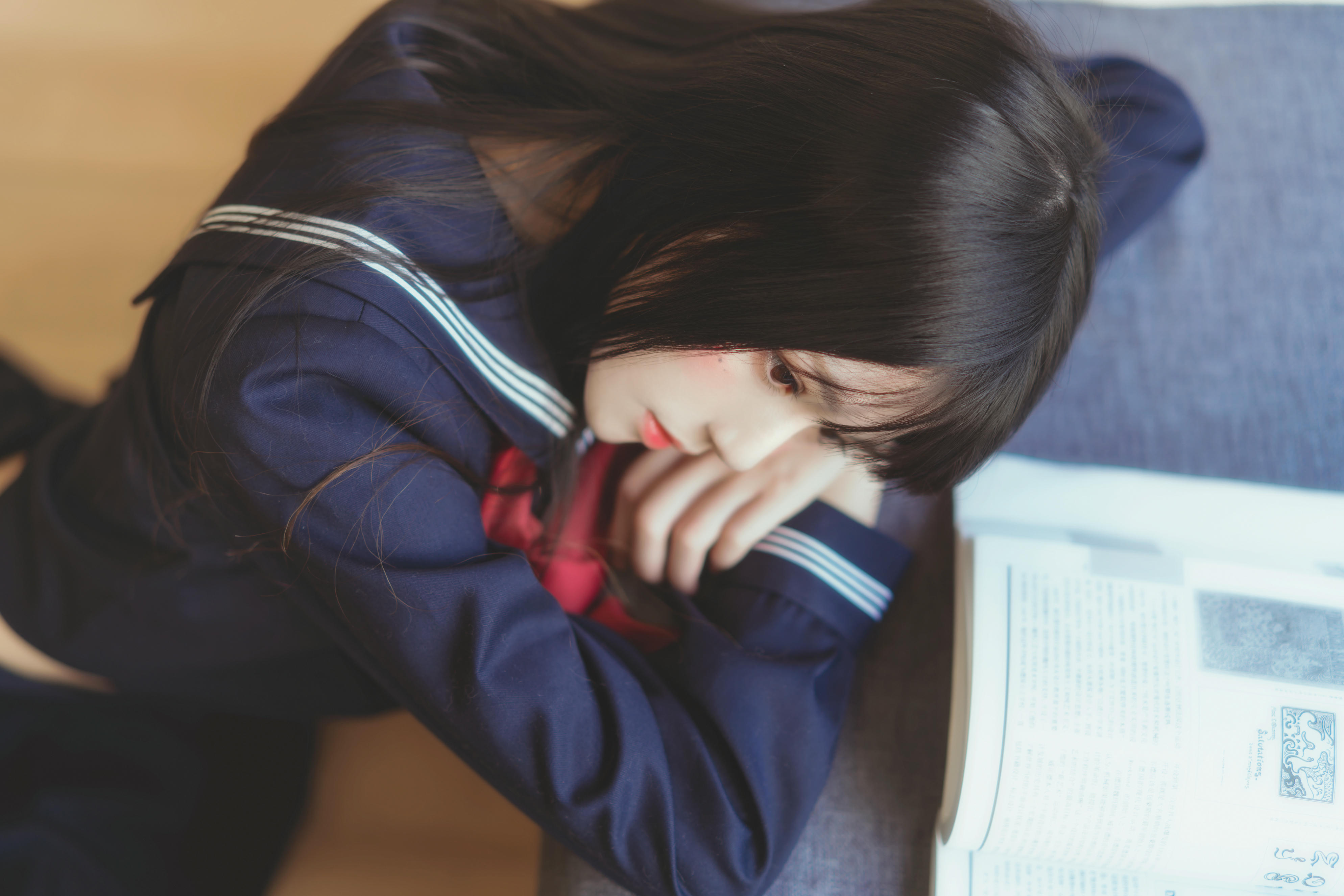 桜桃喵 NO.043 小小少女 黑色水手服 [50P-747MB]_第2集