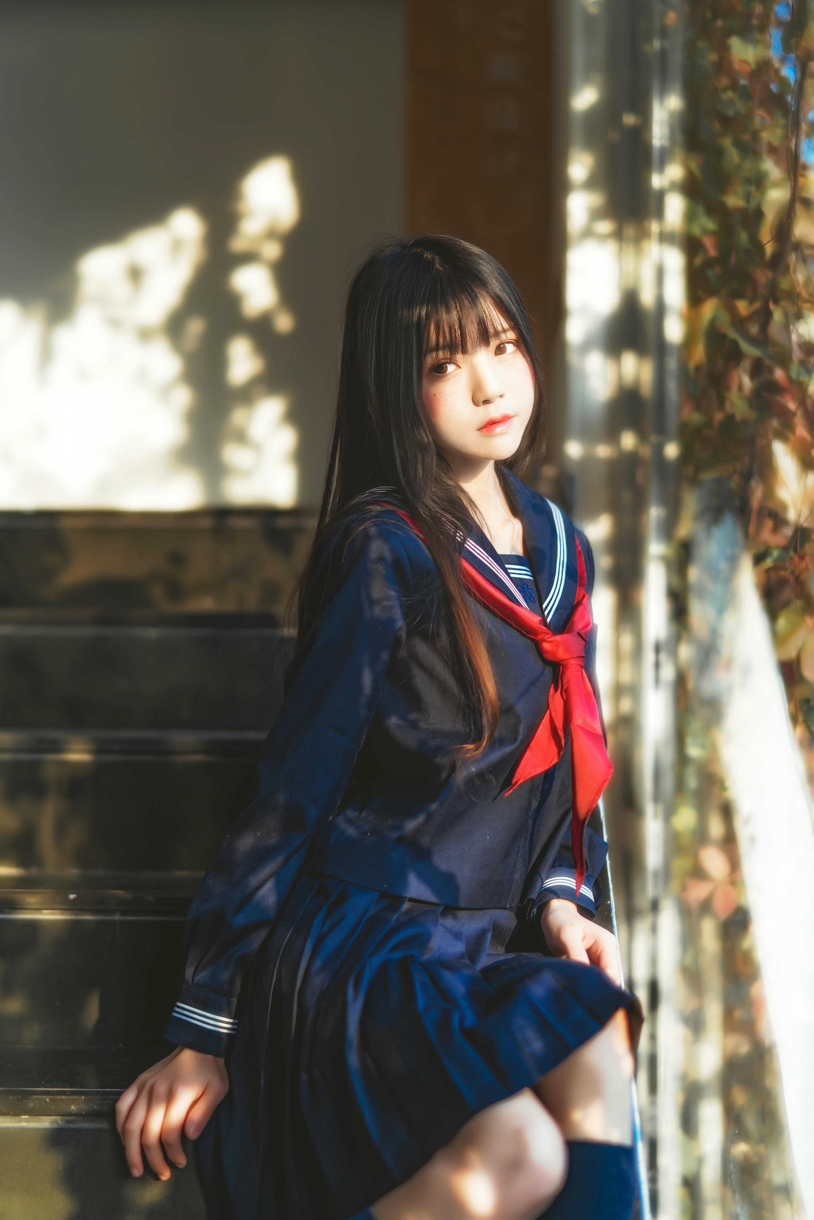 桜桃喵 NO.043 小小少女 黑色水手服 [50P-747MB]_第1集