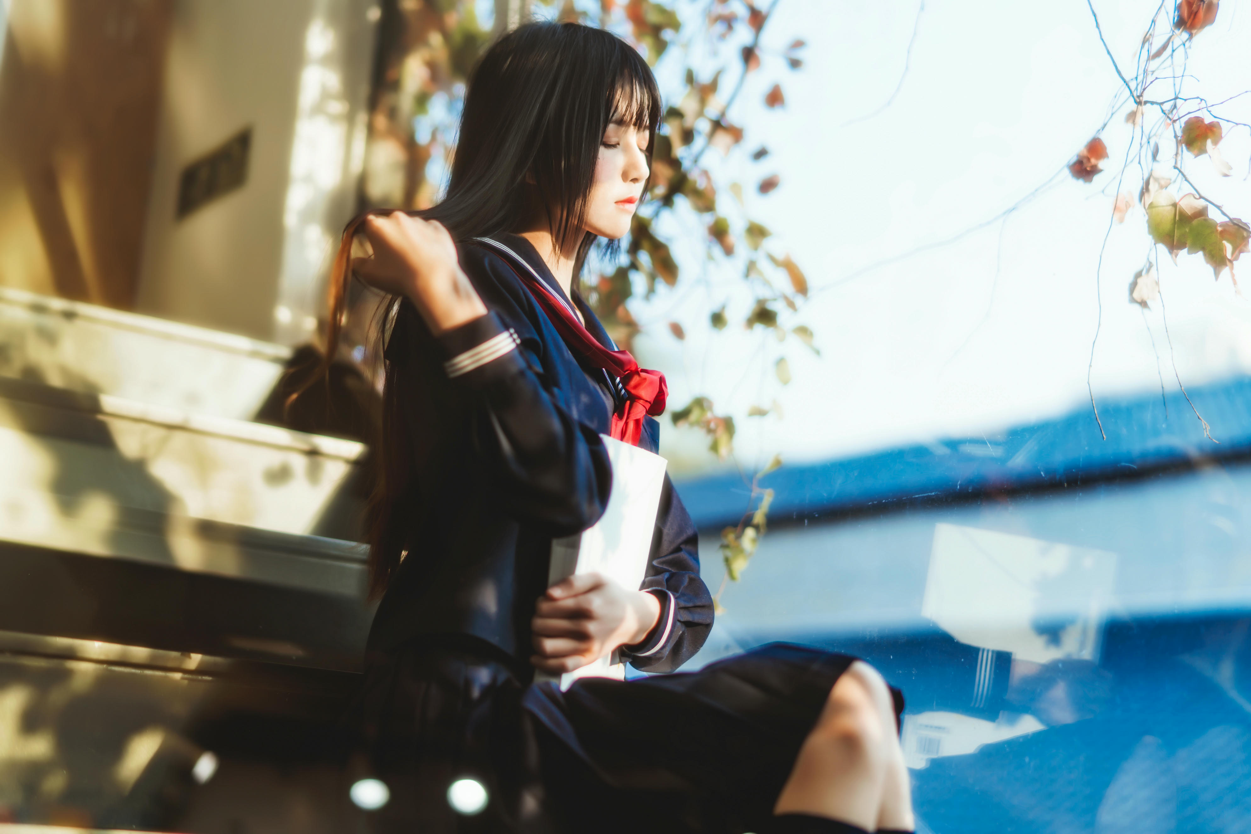 桜桃喵 NO.043 小小少女 黑色水手服 [50P-747MB]_第1集