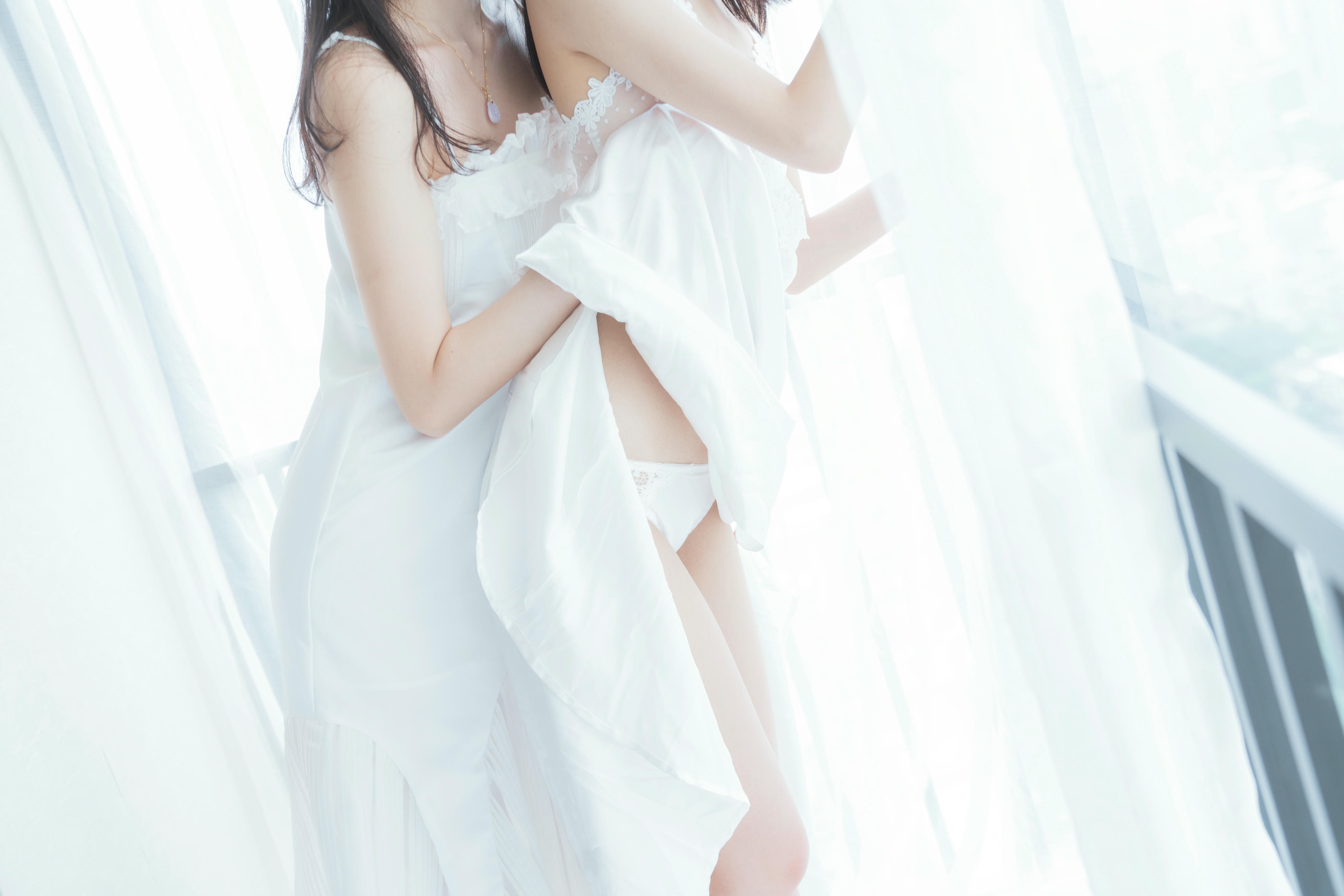 桜桃喵 NO.064 朝(白裙×白裙) [58P-724MB]_第1集