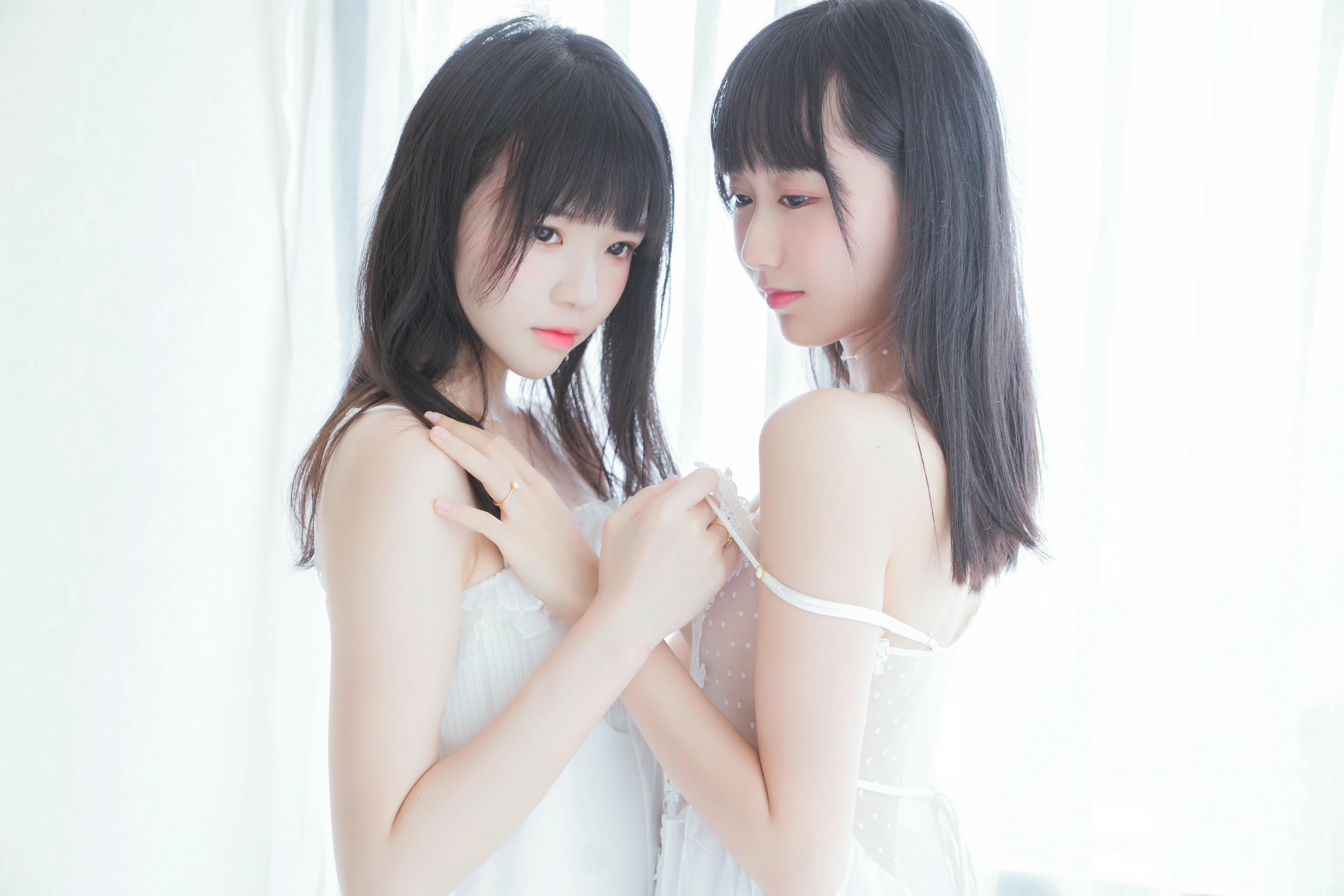 桜桃喵 NO.064 朝(白裙×白裙) [58P-724MB]_第2集