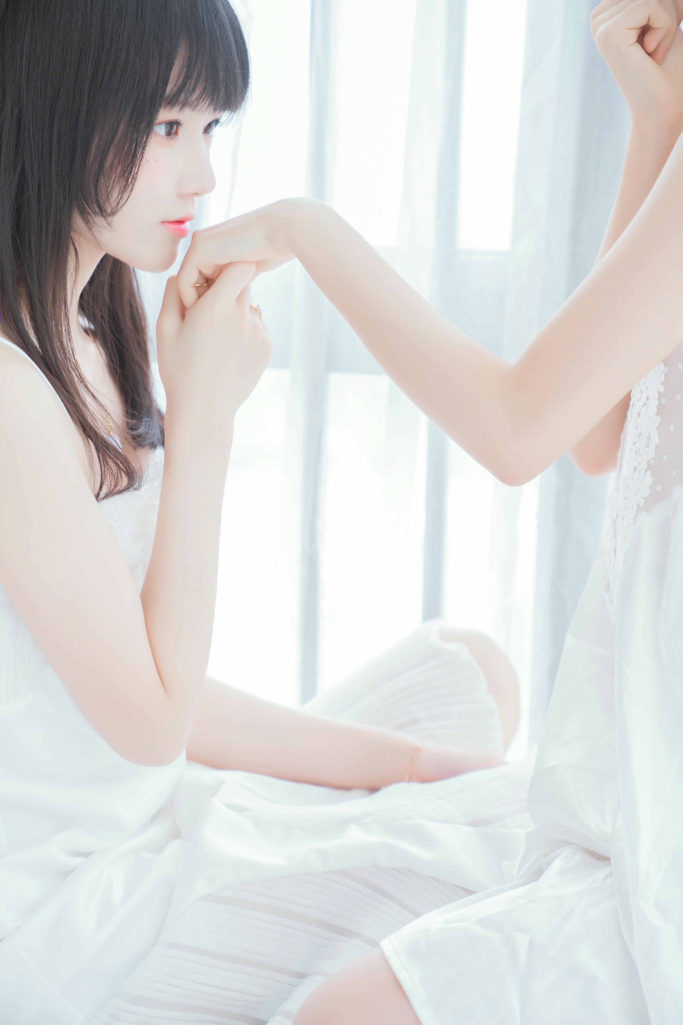 桜桃喵 NO.064 朝(白裙×白裙) [58P-724MB]_第2集