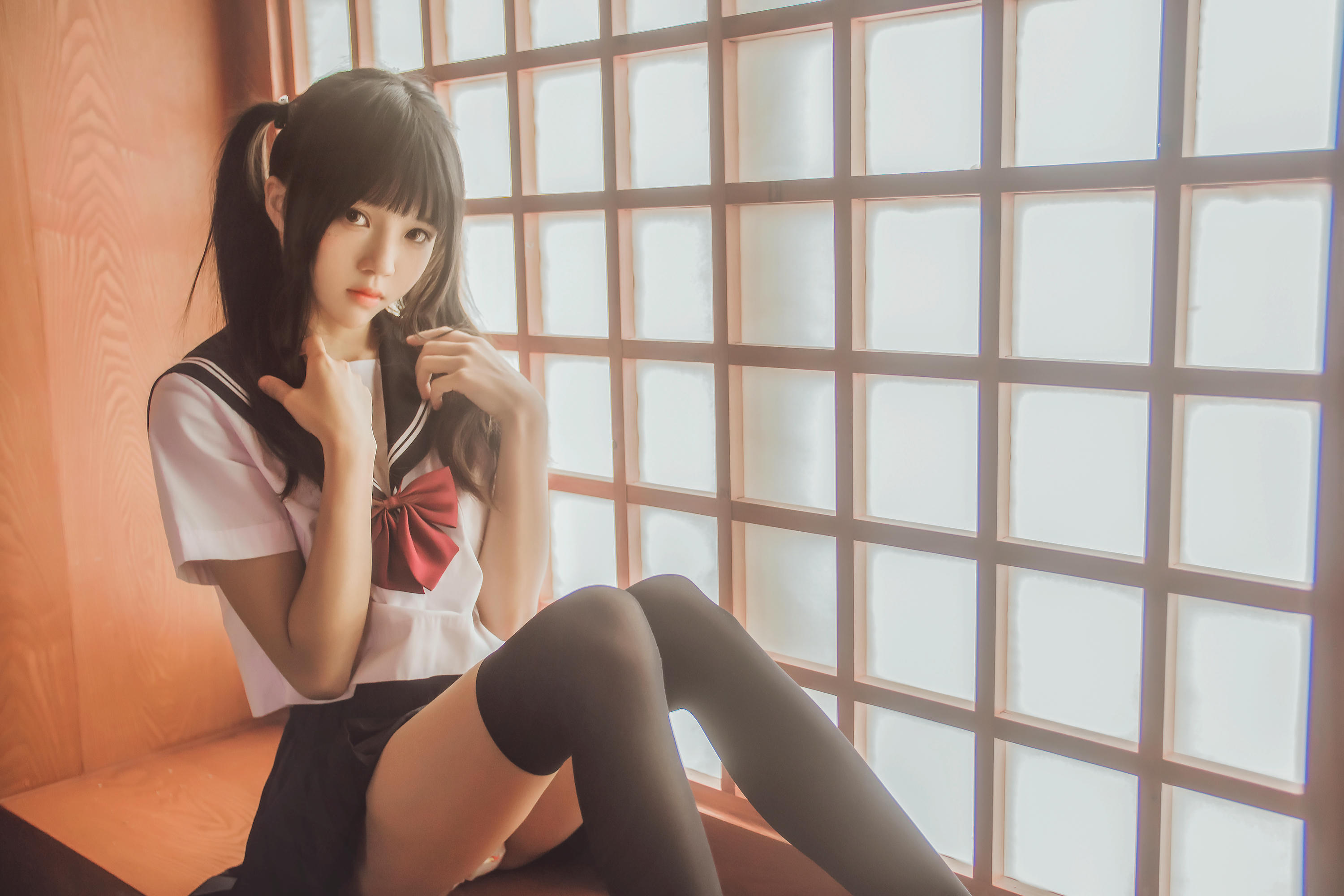 桜桃喵 NO.007 未熟1 小背心换水手服 [144P-1.43GB]_第7集