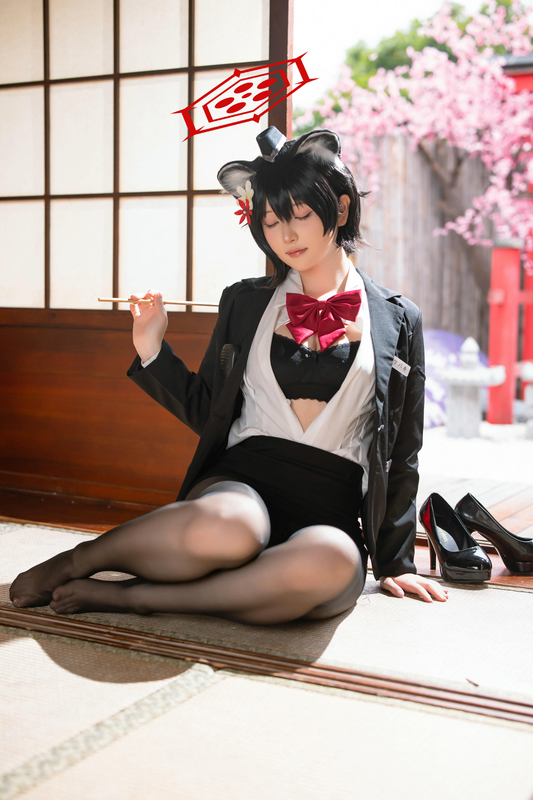 屿鱼 NO.031 蔚蓝档案 春日椿 导游[55P 155.6M]_第1集