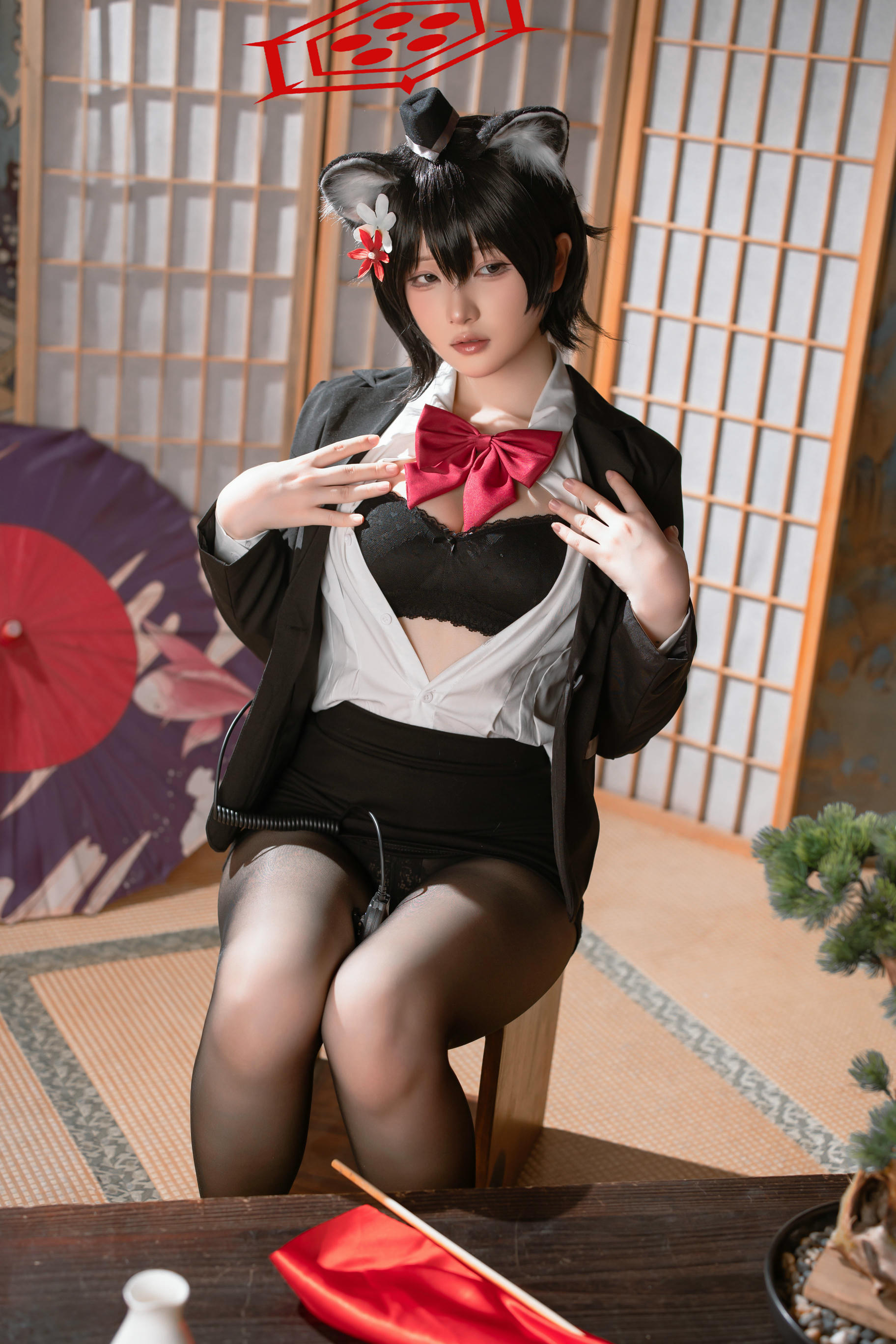 屿鱼 NO.031 蔚蓝档案 春日椿 导游[55P 155.6M]_第1集