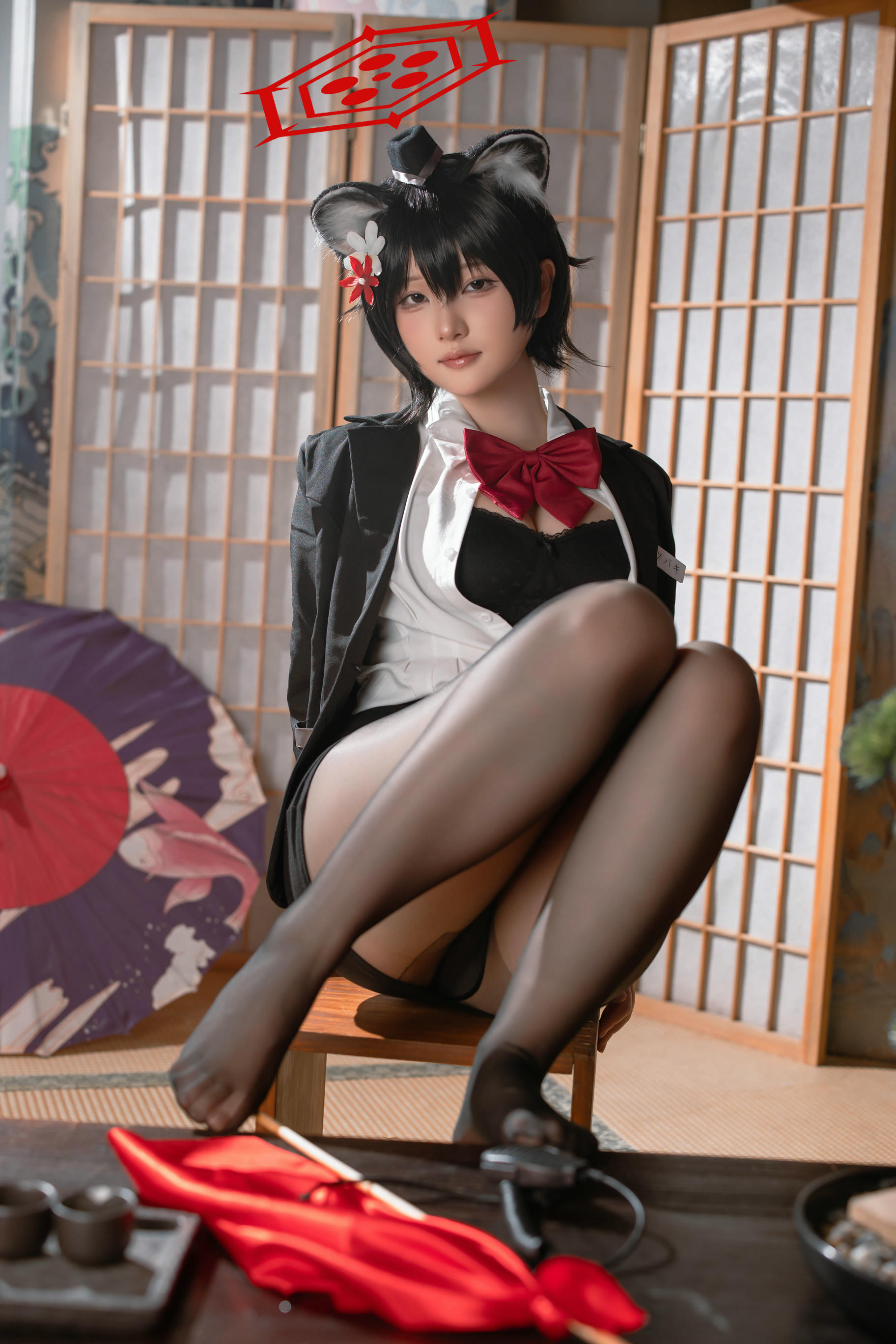 屿鱼 NO.031 蔚蓝档案 春日椿 导游[55P 155.6M]_第2集