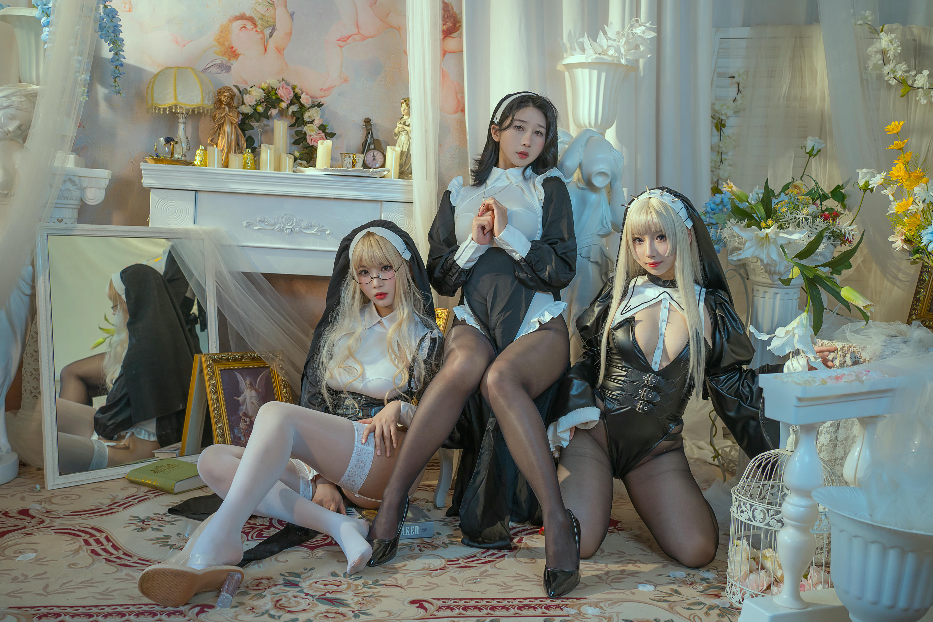 云溪溪 NO.052 奶桃X胡桃喵X轩萧学姐 修女 [50P1V 1.38GB]_第1集