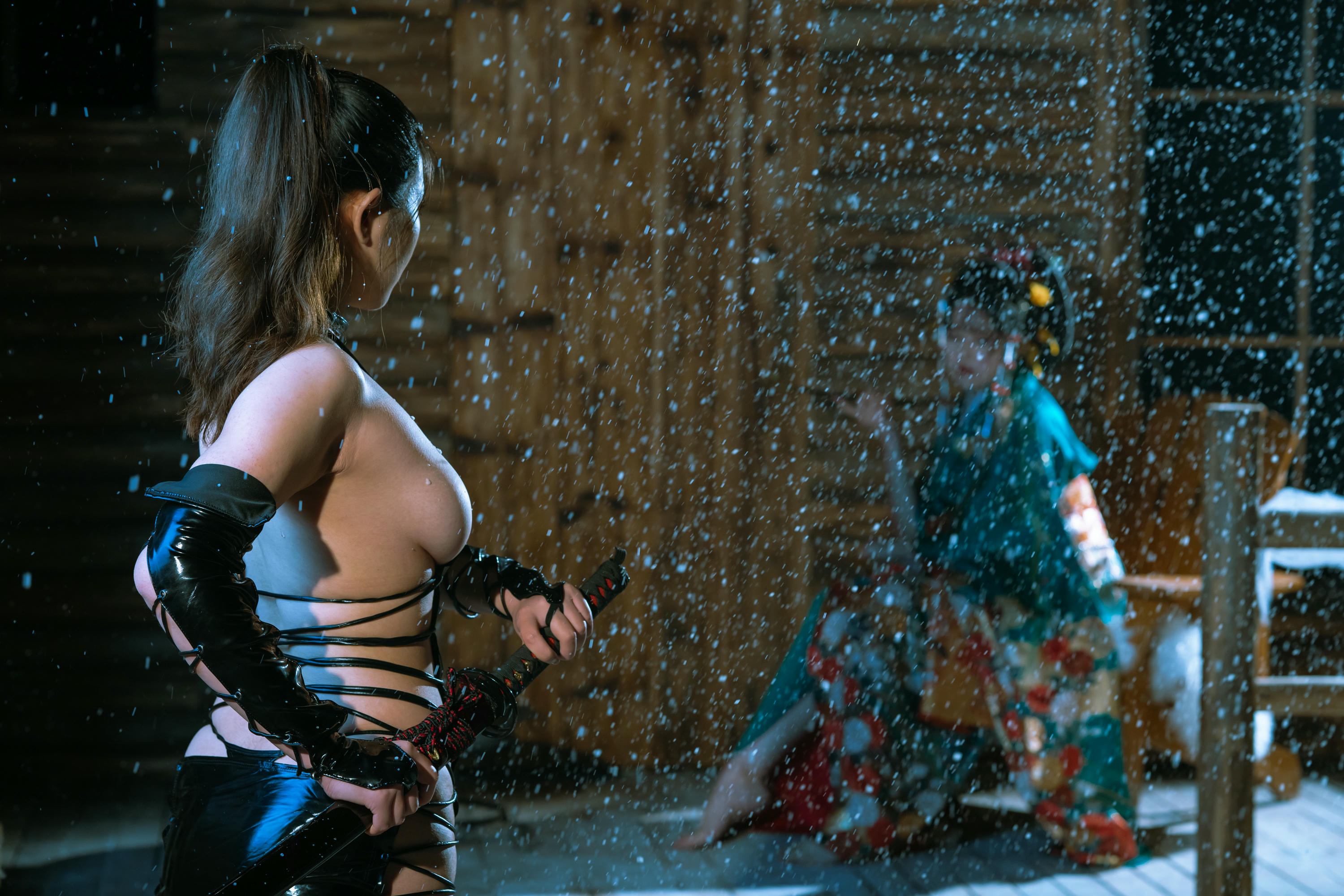 云溪溪 NO.068 云溪溪×星澜×夏夏子 花魁X忍者 [59P+1V／1.38GB]_第1集