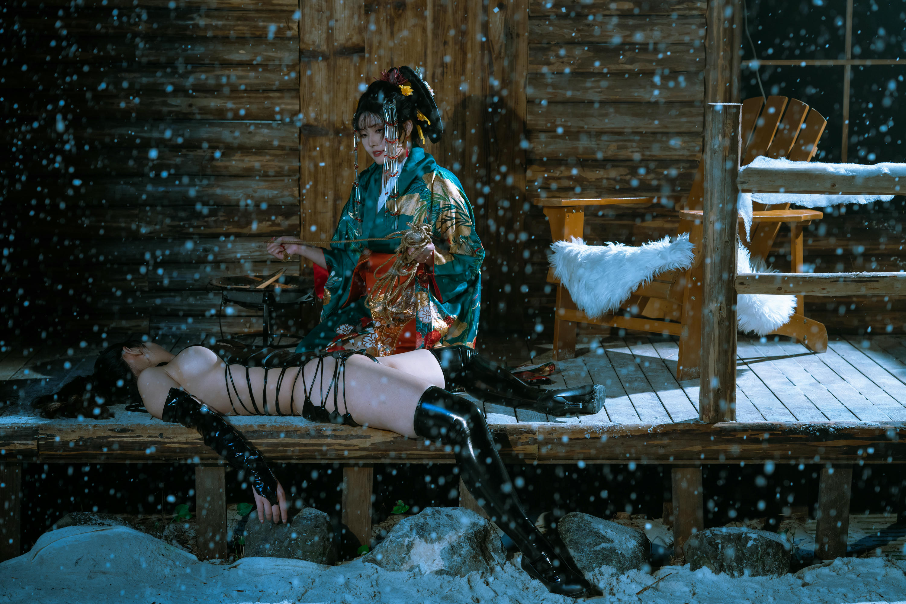 云溪溪 NO.068 云溪溪×星澜×夏夏子 花魁X忍者 [59P+1V／1.38GB]_第1集