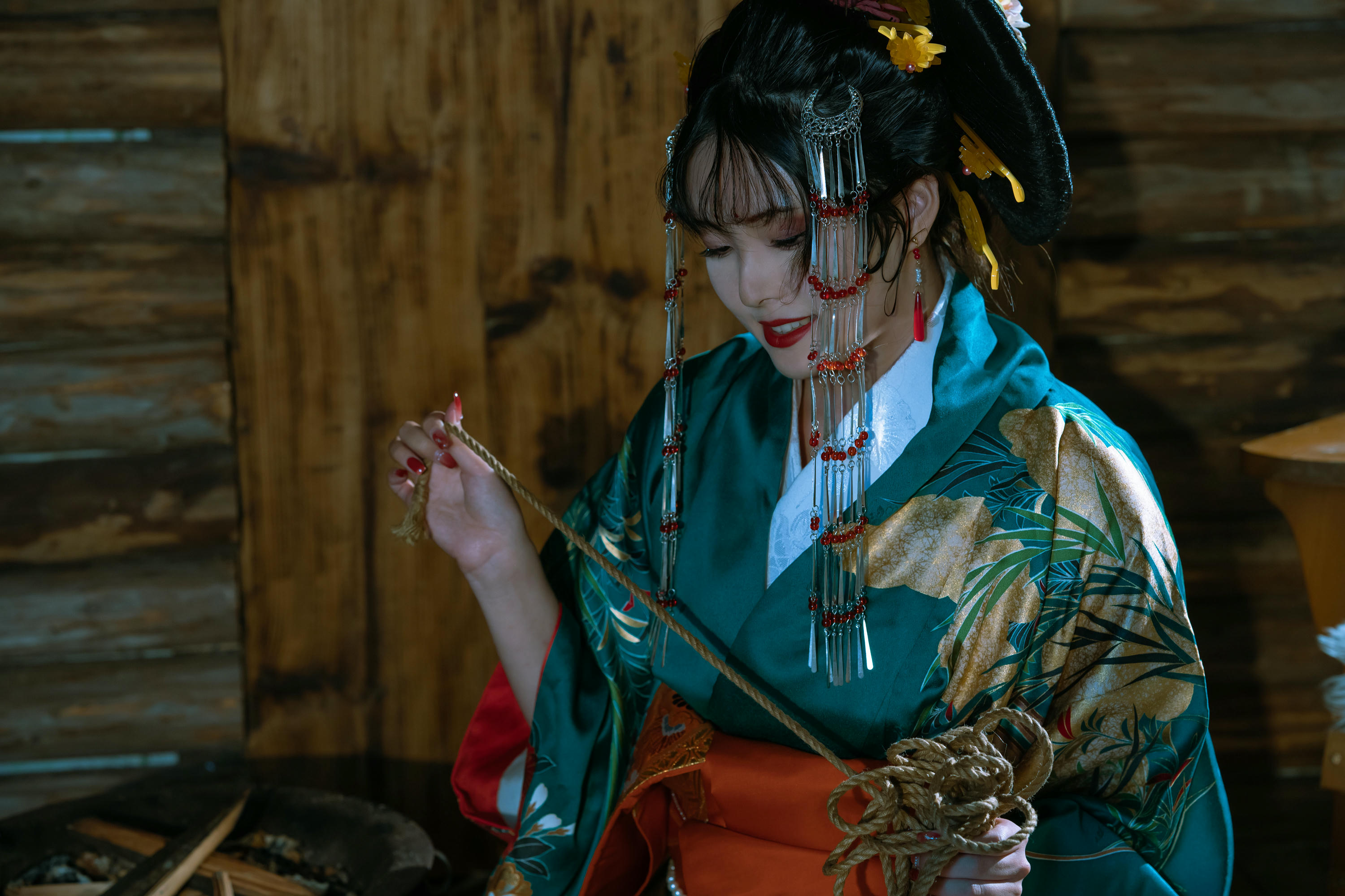 云溪溪 NO.068 云溪溪×星澜×夏夏子 花魁X忍者 [59P+1V／1.38GB]_第1集