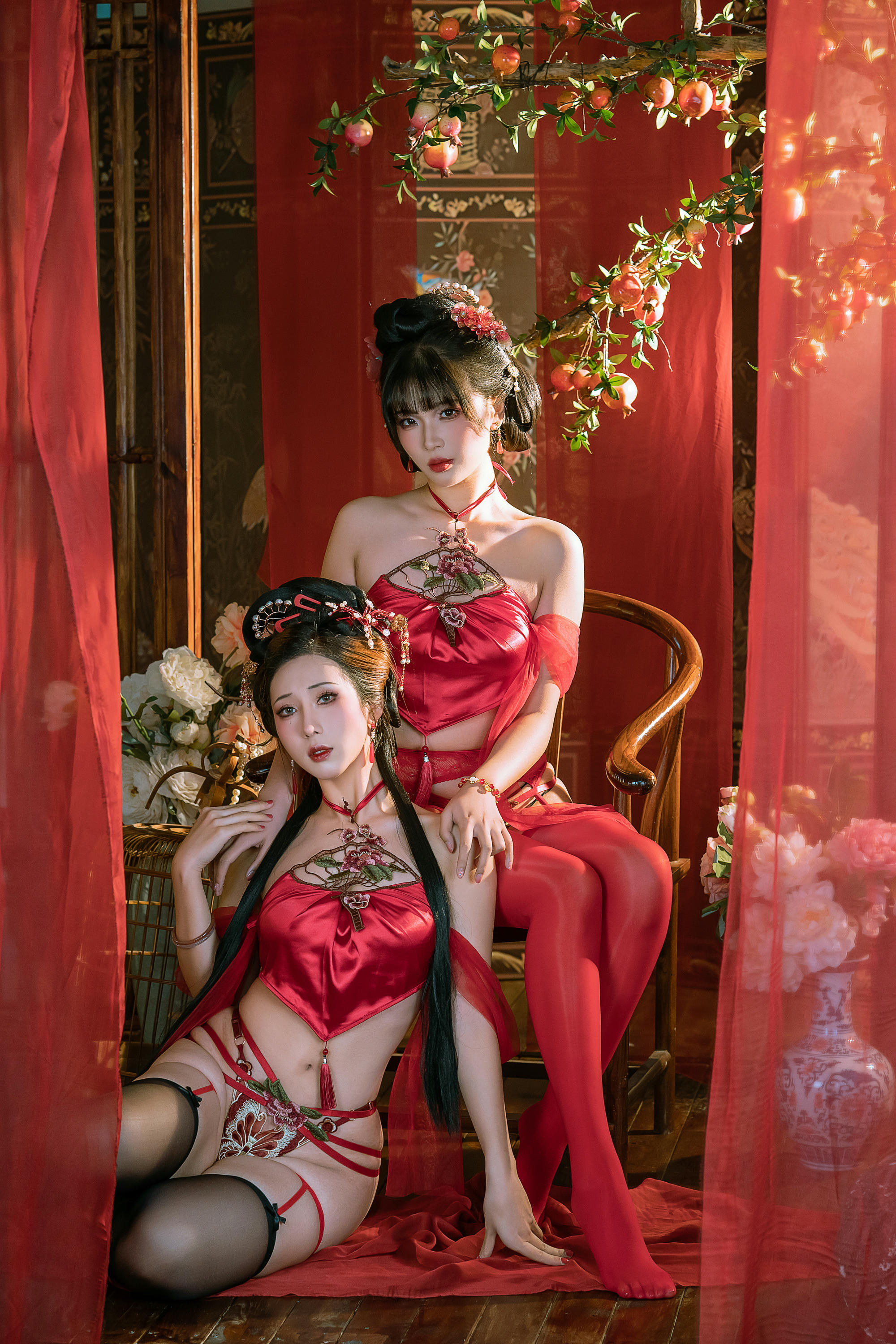 云溪溪 NO.095 奶桃桃&轩萧学姐 朝开暮落-下 [117P+5V／5.81GB]_第2集