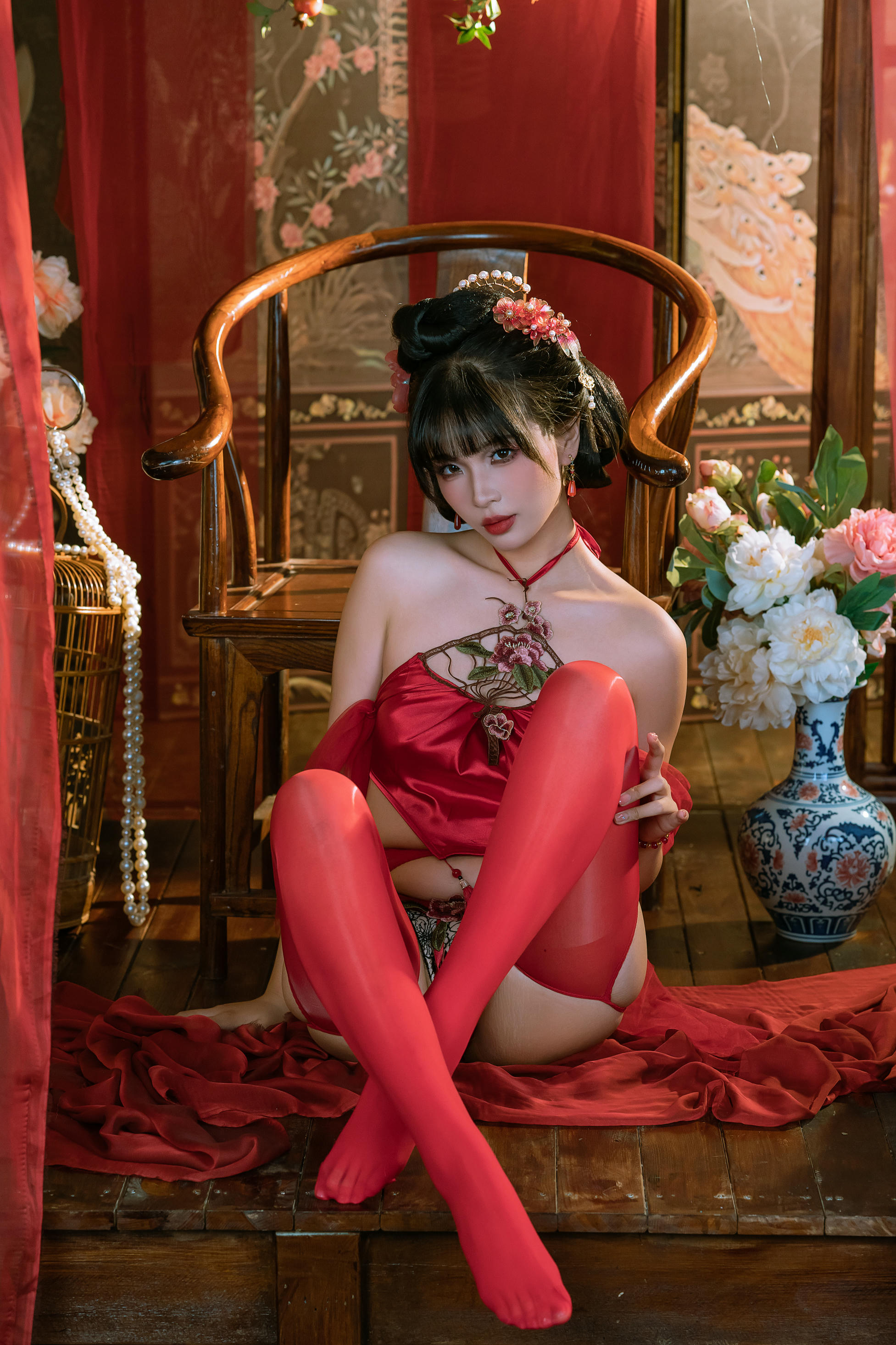 云溪溪 NO.095 奶桃桃&轩萧学姐 朝开暮落-下 [117P+5V／5.81GB]_第3集