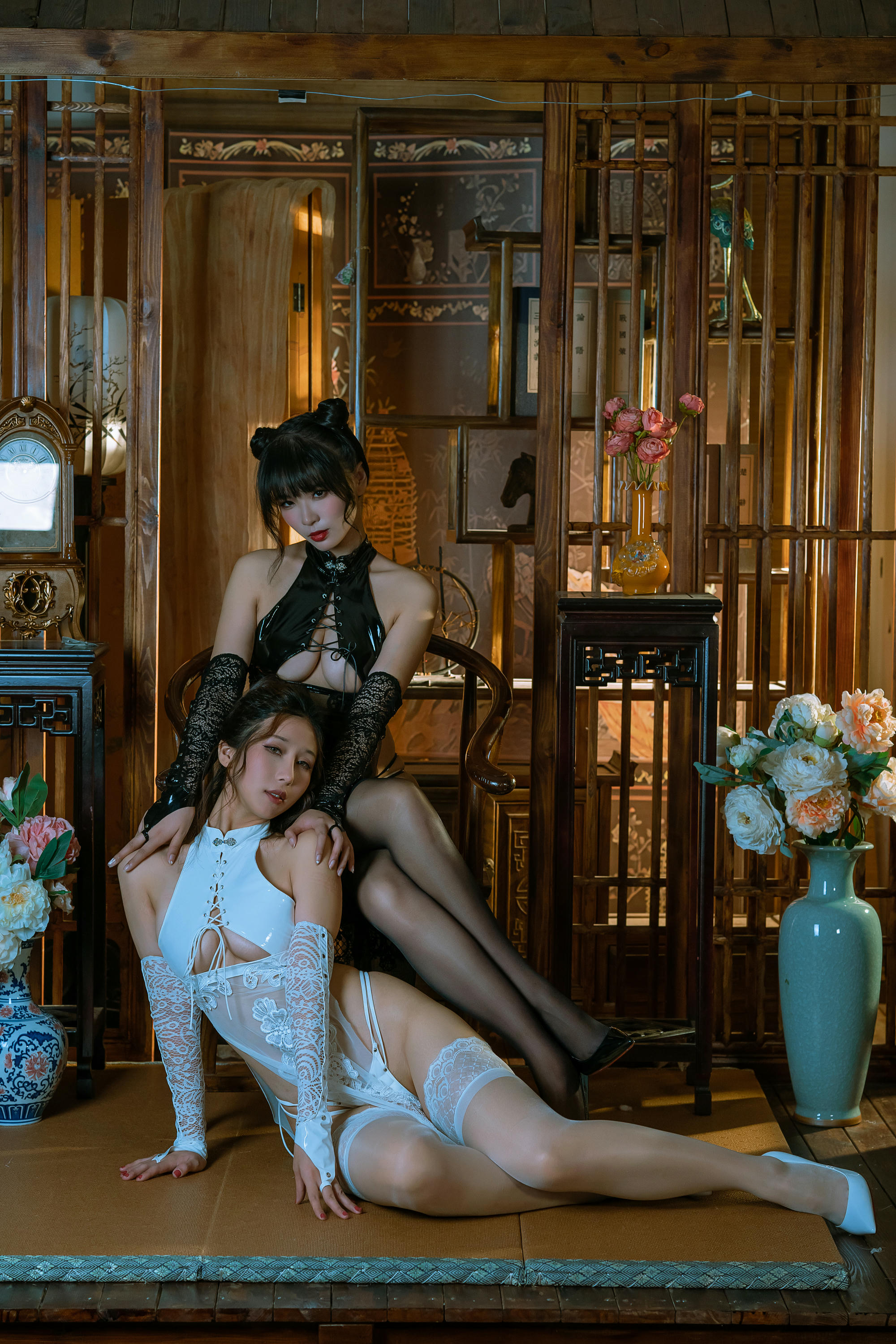 云溪溪 NO.095 奶桃桃&轩萧学姐 朝开暮落-下 [117P+5V／5.81GB]_第1集