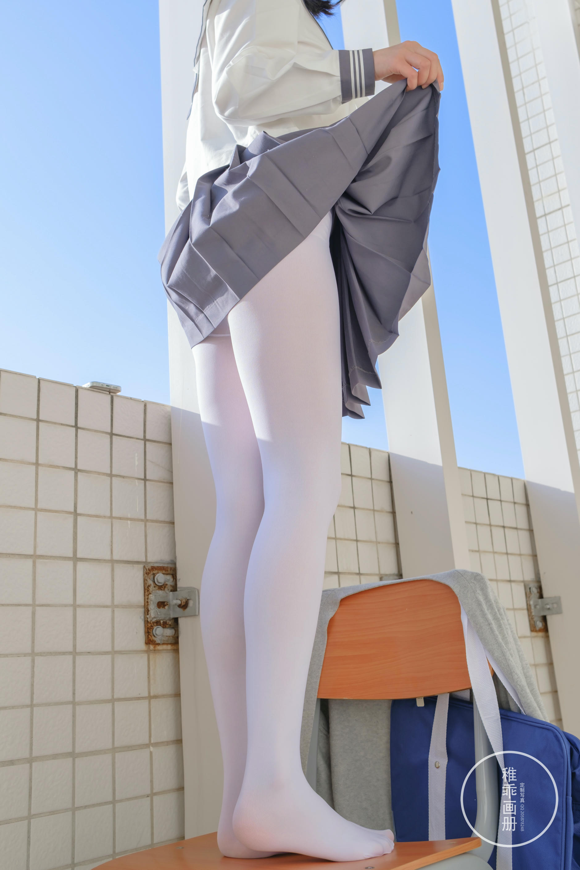 稚乖画册 NO.005 晴空03 双马尾jk [71P1V-0.99GB]_第2集