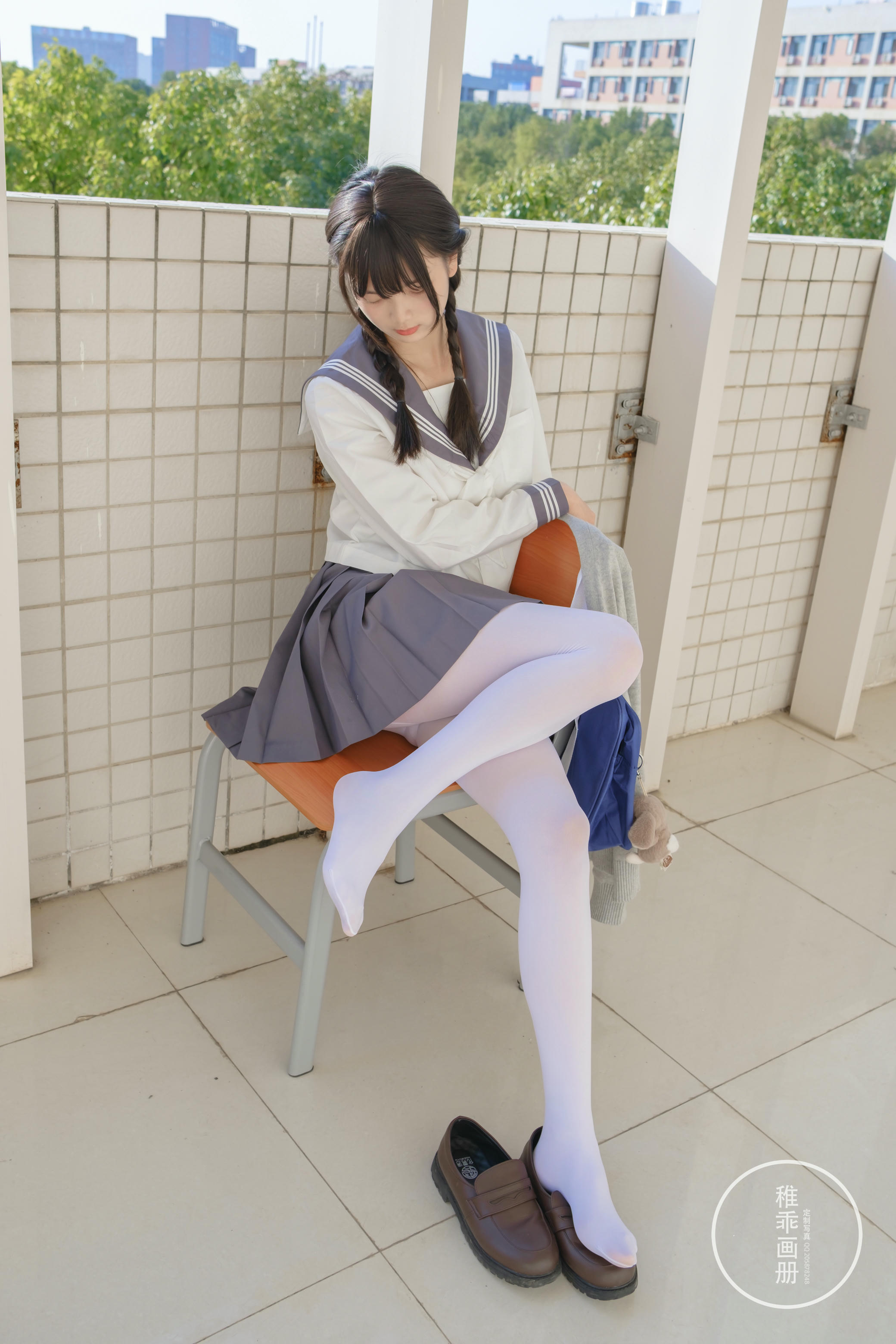 稚乖画册 NO.005 晴空03 双马尾jk [71P1V-0.99GB]_第2集