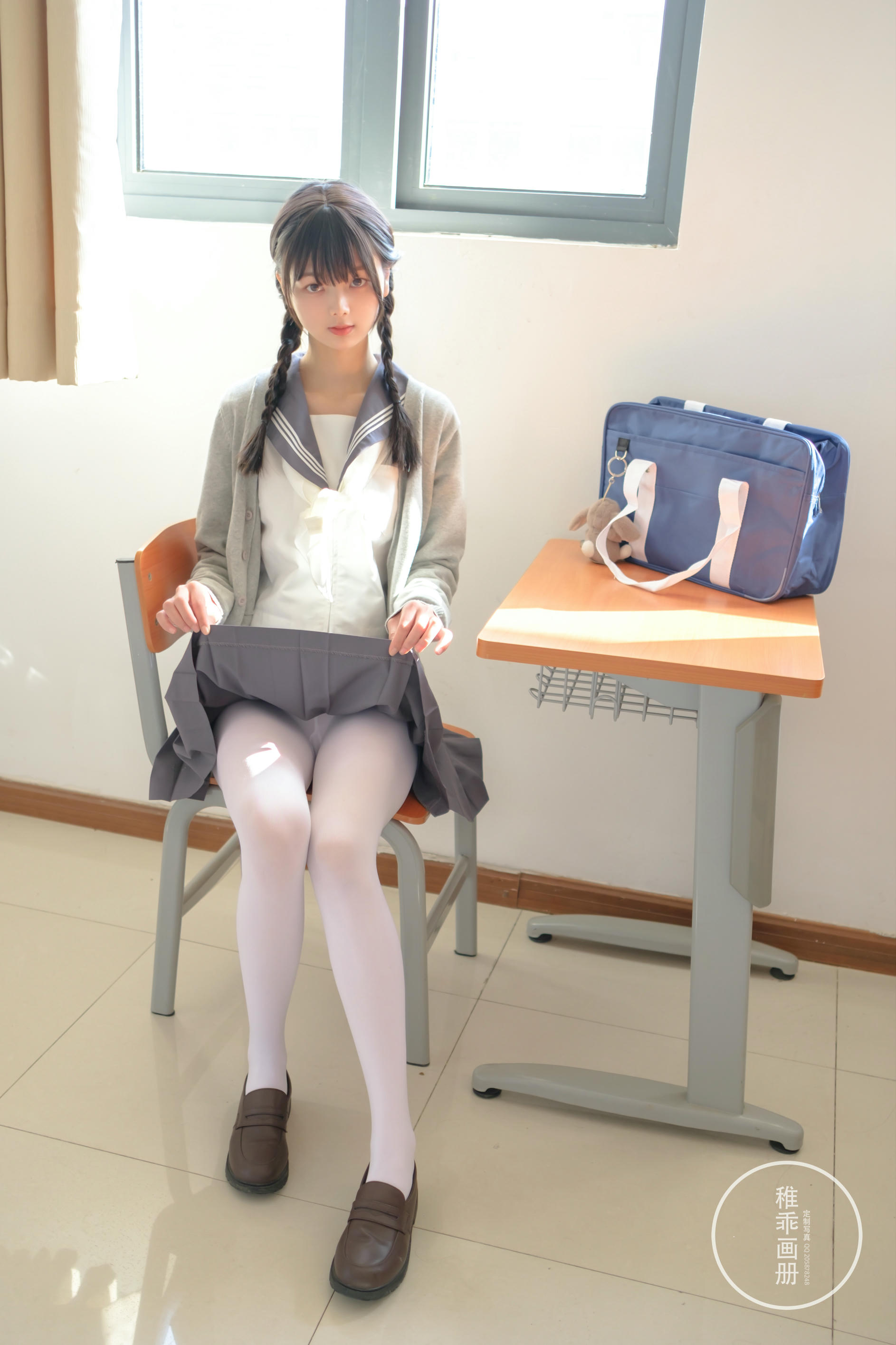 稚乖画册 NO.005 晴空03 双马尾jk [71P1V-0.99GB]_第3集