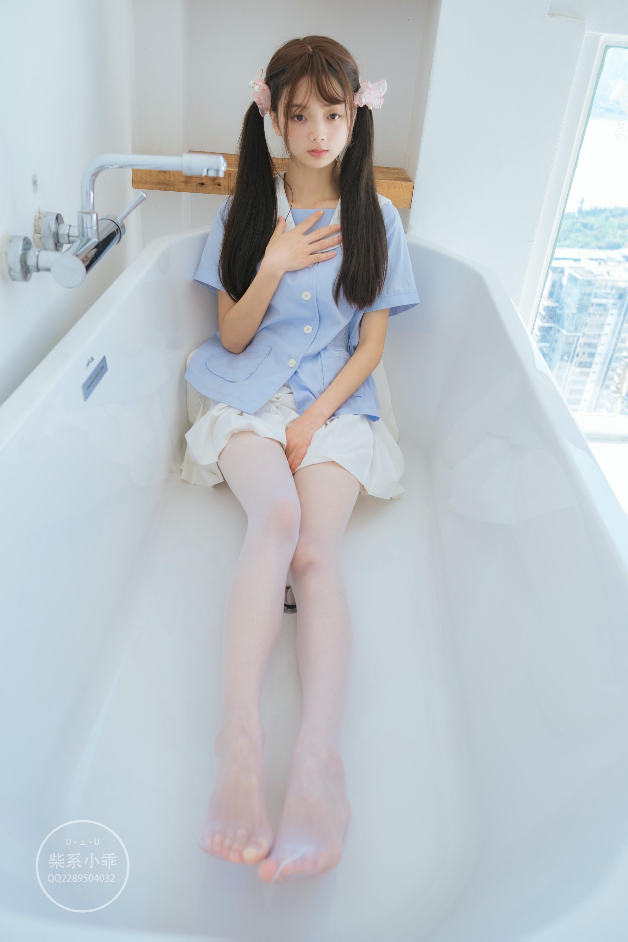 稚乖画册 NO.01 晴空01 白丝双马尾jk [79P-600MB]_第1集